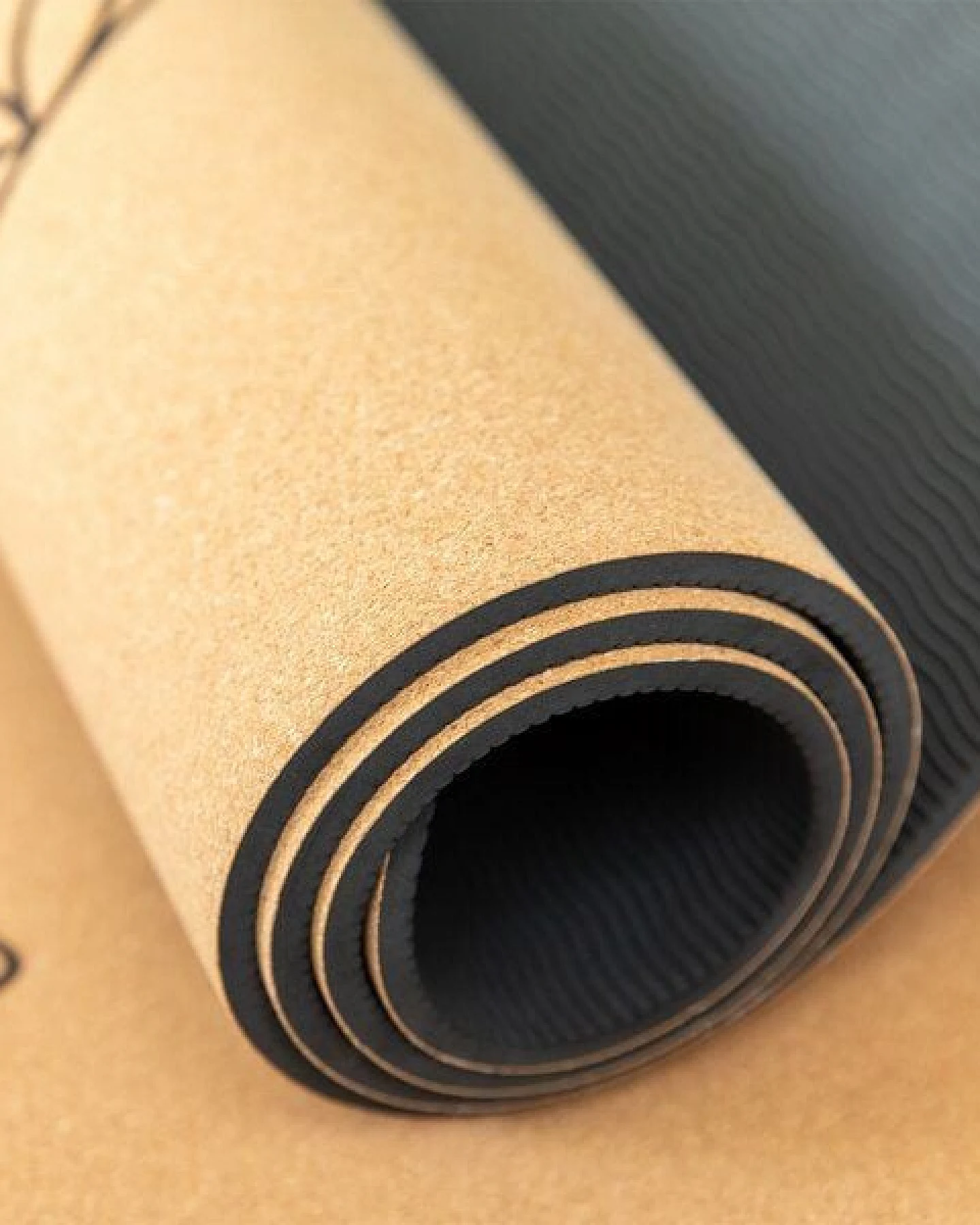 Divasya Leichte Kork Yogamatte – Ansicht 4