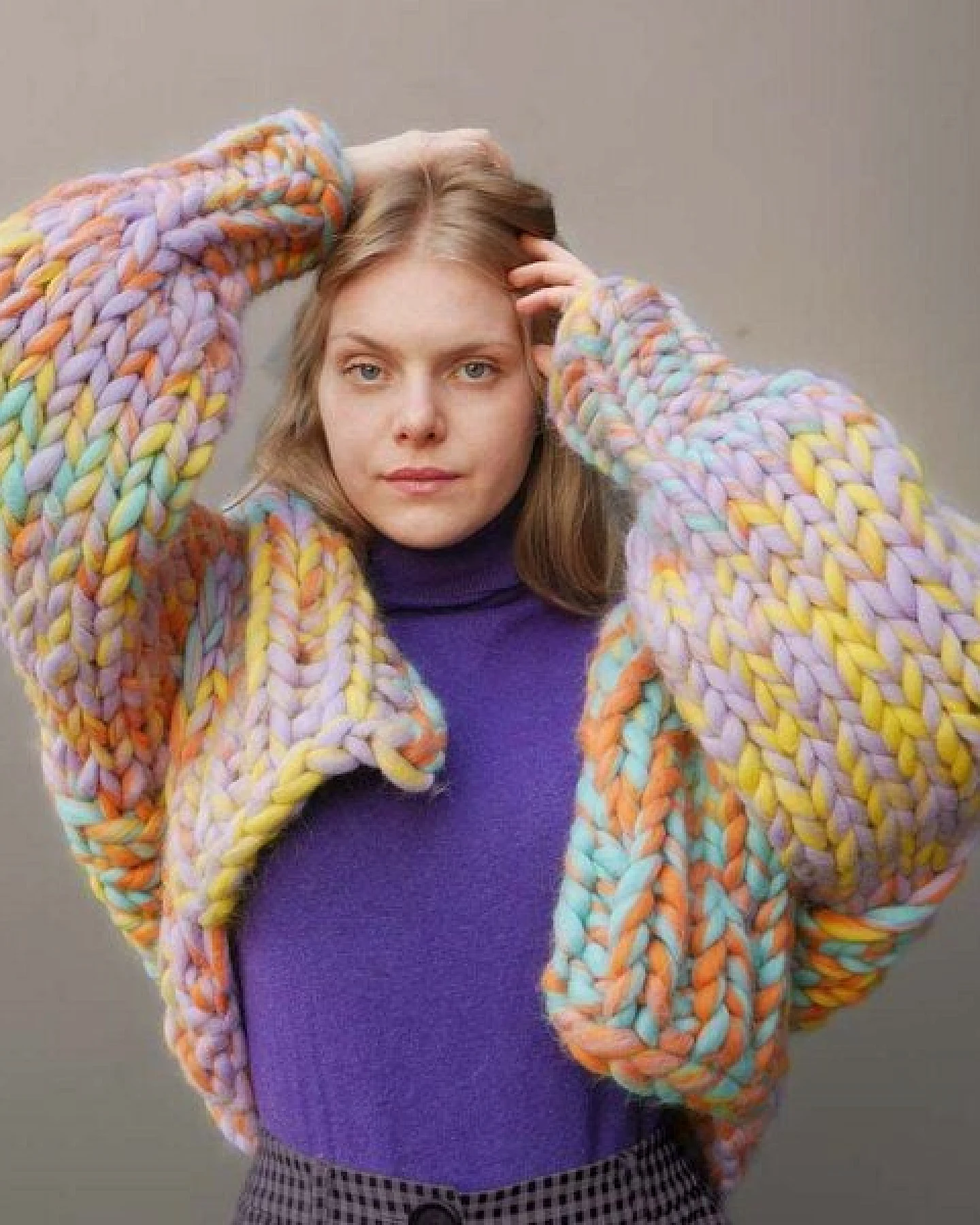 PANAPUFA Strickjacke aus dicker Wolle – Ansicht 2