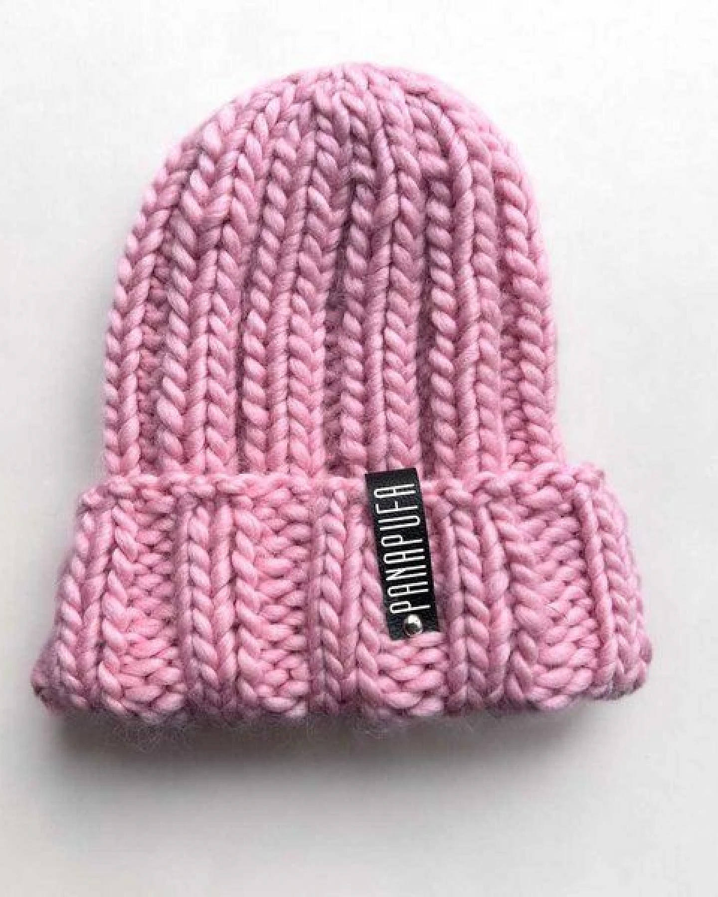 PANAPUFA Handgestrickte Chunky Beanie – 100 % Merinowolle – Ansicht 2