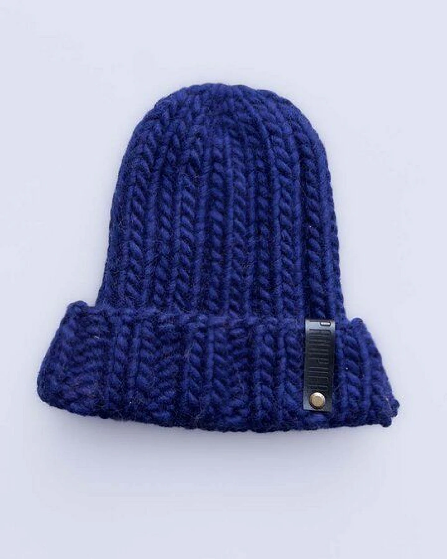 PANAPUFA Handgestrickte Chunky Beanie – 100 % Merinowolle – Ansicht 2