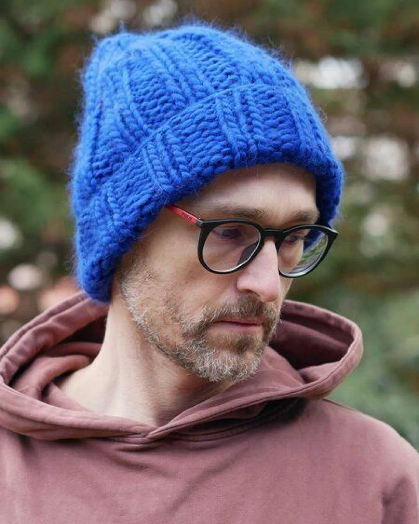 PANAPUFA Handgestrickte Chunky Beanie – 100 % Merinowolle – Ansicht 3