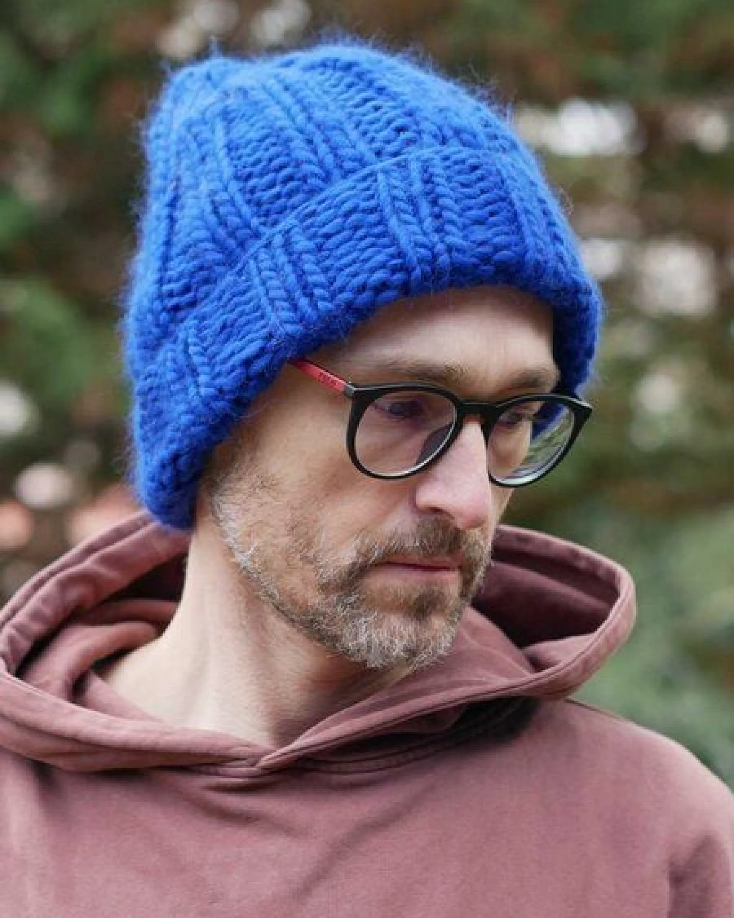 PANAPUFA Handgestrickte Chunky Beanie – 100 % Merinowolle – Ansicht 3