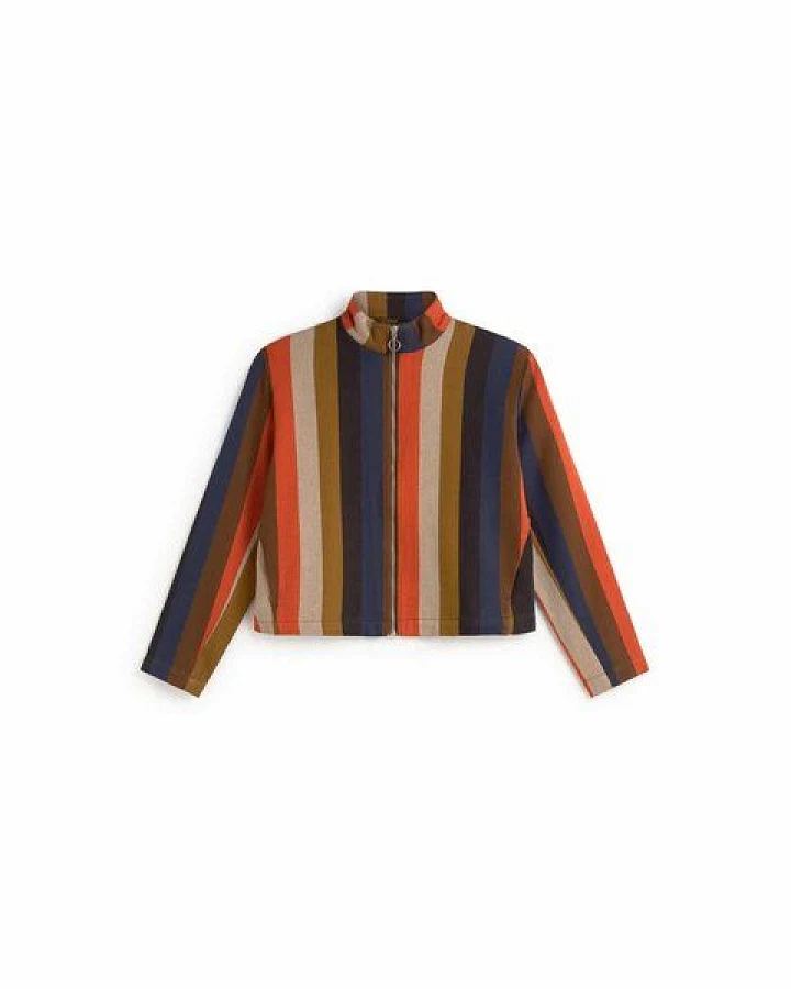 thinking mu Ceci-Streifenjacke mit Reißverschluss