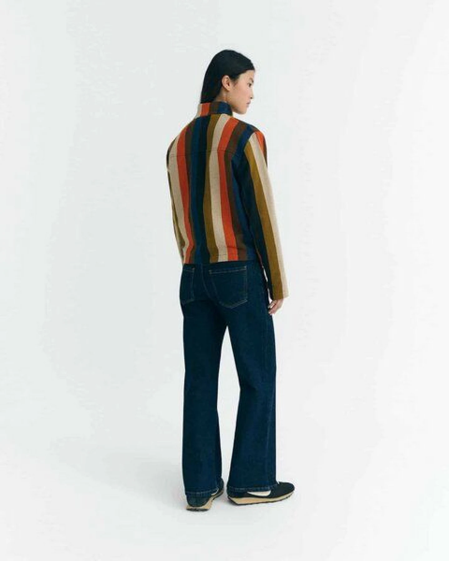 thinking mu Ceci-Streifenjacke mit Reißverschluss – Ansicht 3