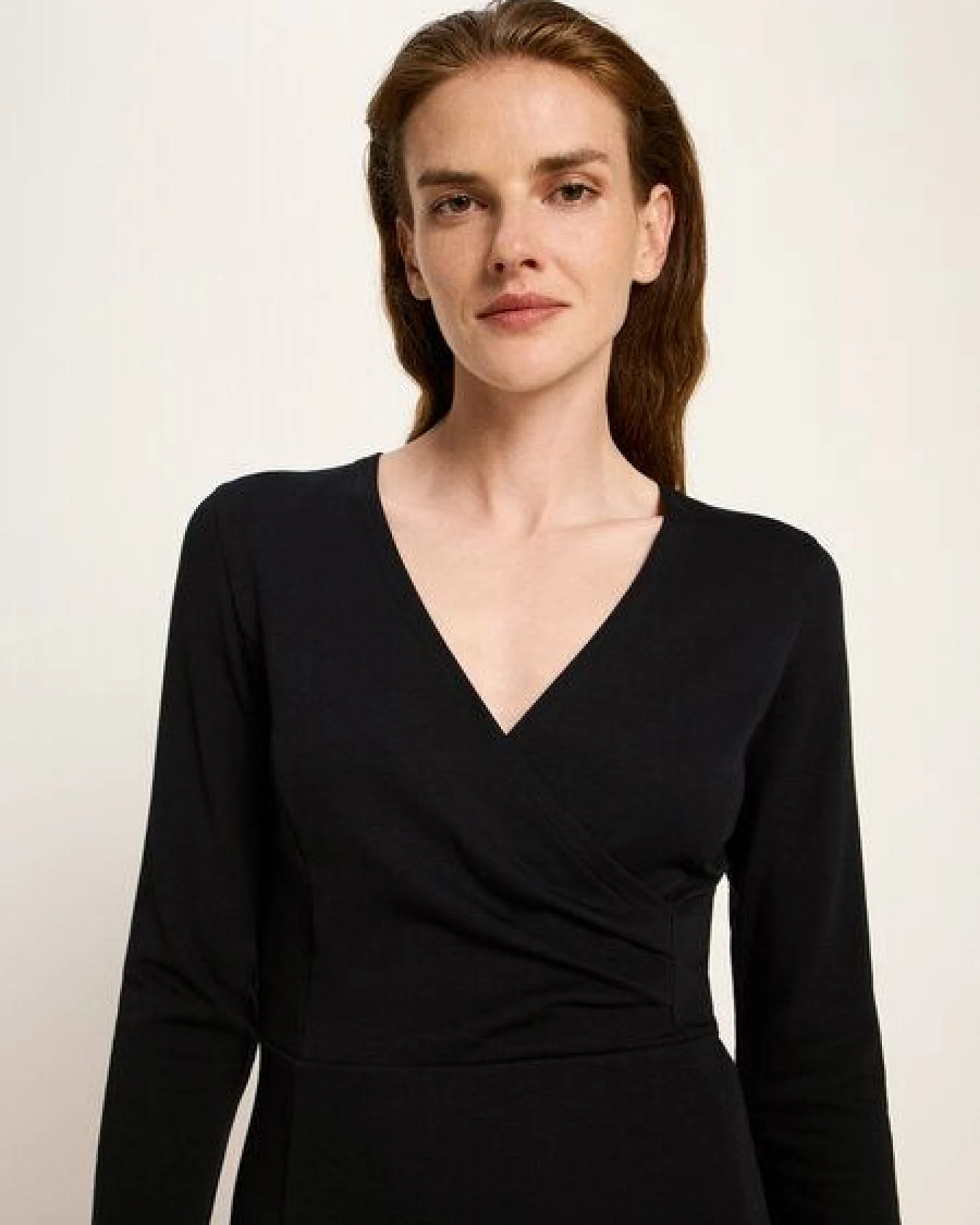 LANIUS Kleid mit Wickelopik aus TENCEL und Bio-Baumwolle – Ansicht 2