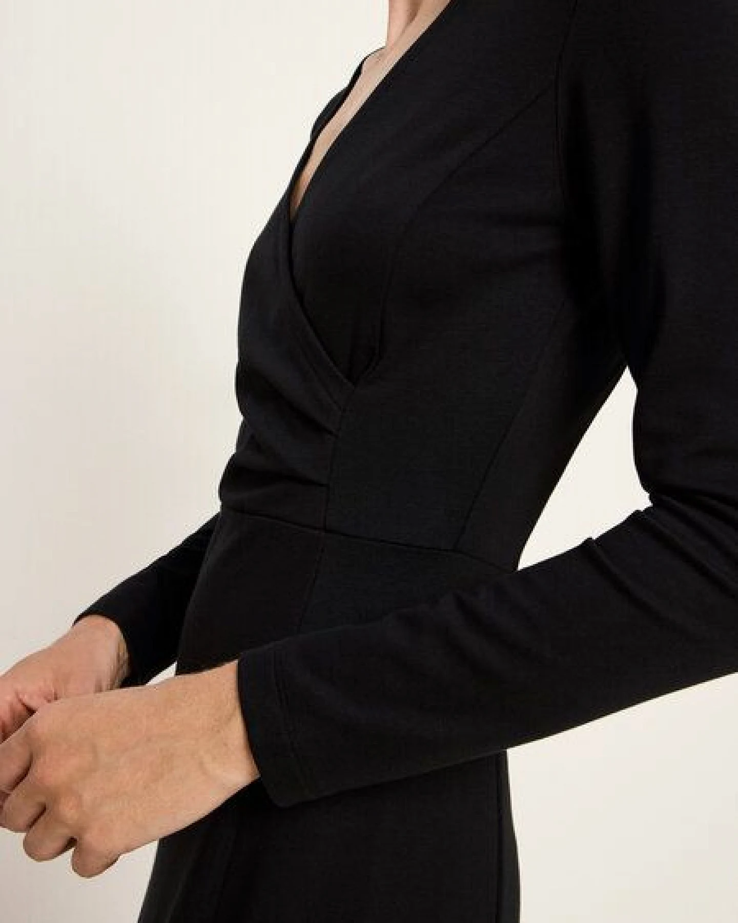 LANIUS Kleid mit Wickelopik aus TENCEL und Bio-Baumwolle – Ansicht 3