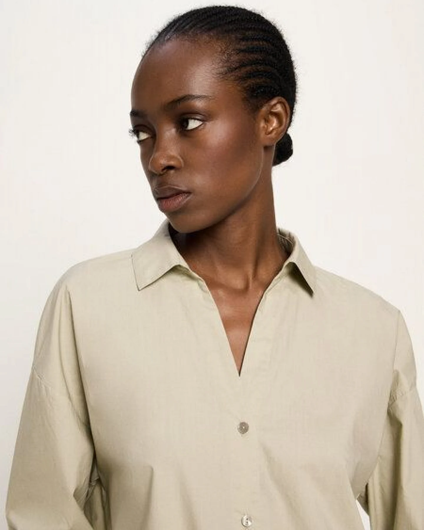 LANIUS Oversize Hemdbluse (GOTS) aus Bio-Baumwolle – Ansicht 3