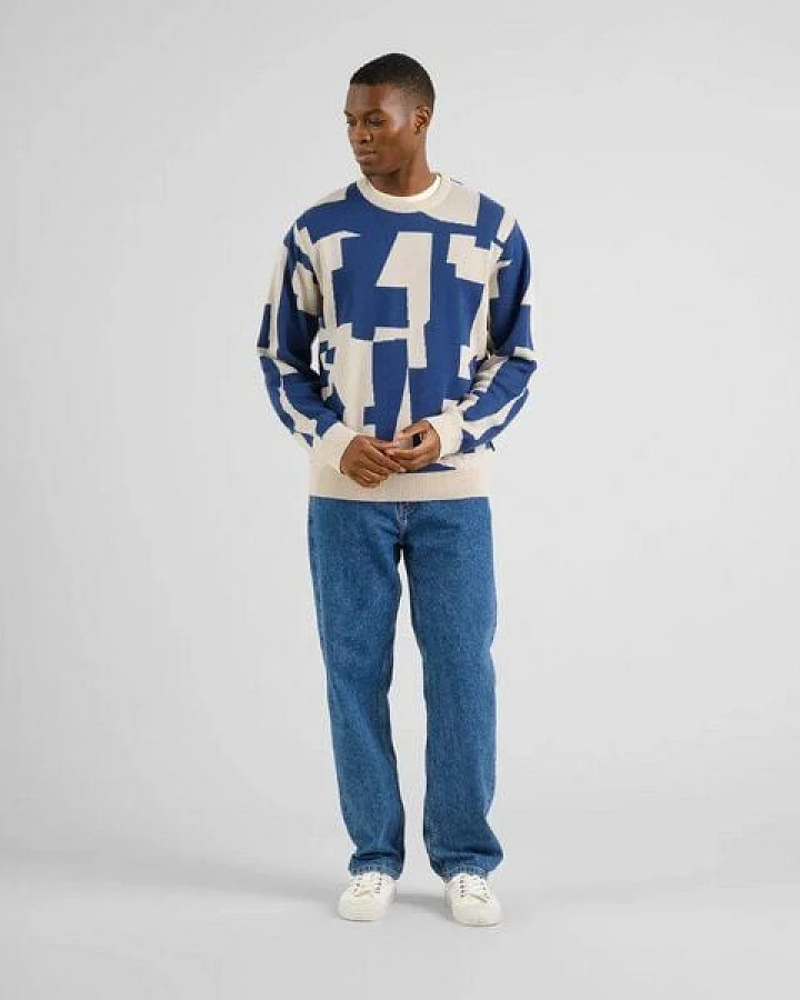 DEDICATED Herren Strickpullover Sweater MORA Abstract Chaos