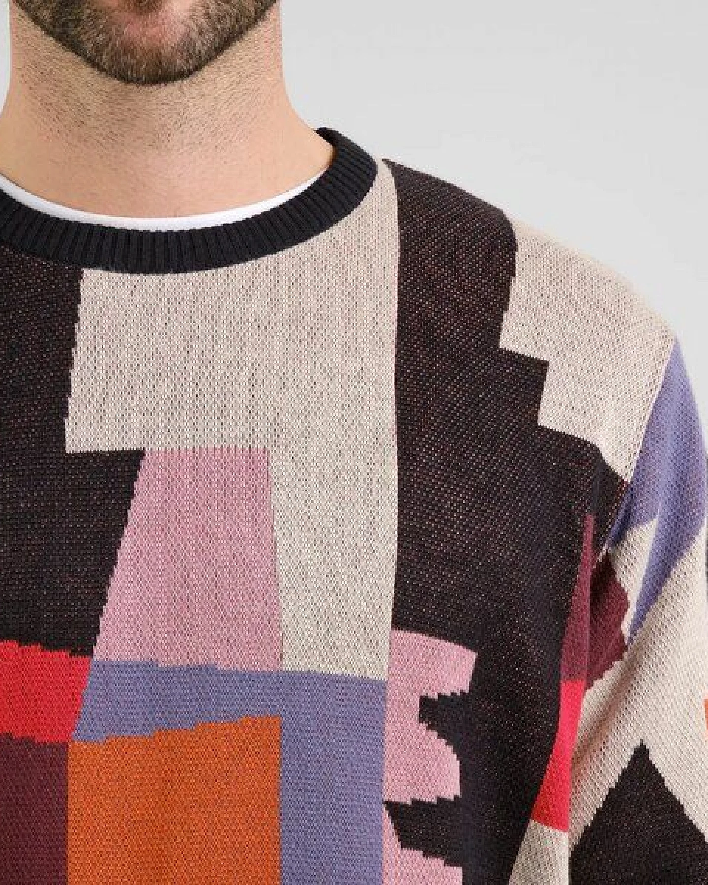 DEDICATED Herren Strickpullover Sweater MORA Abstract Chaos – Ansicht 3