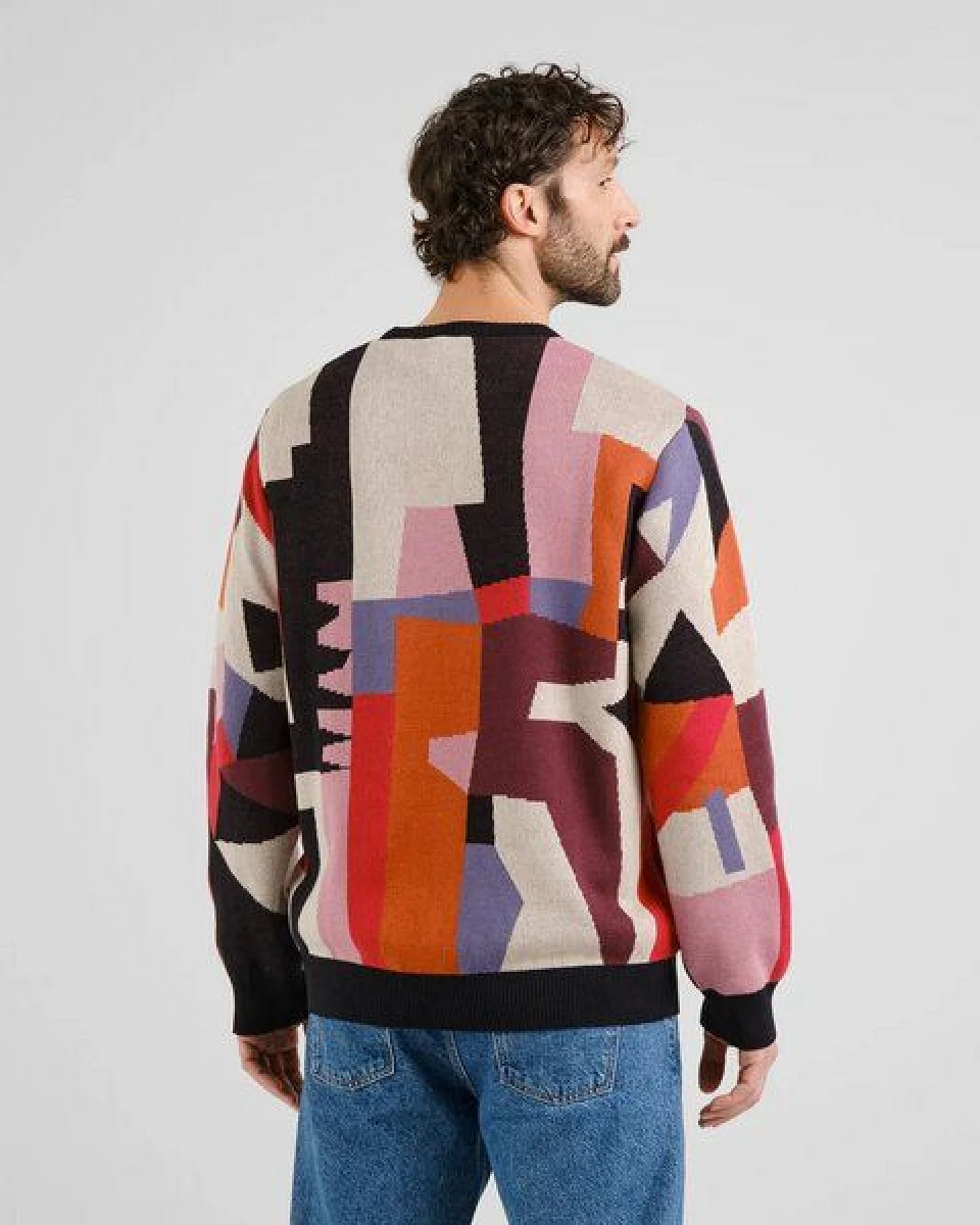 DEDICATED Herren Strickpullover Sweater MORA Abstract Chaos – Ansicht 2