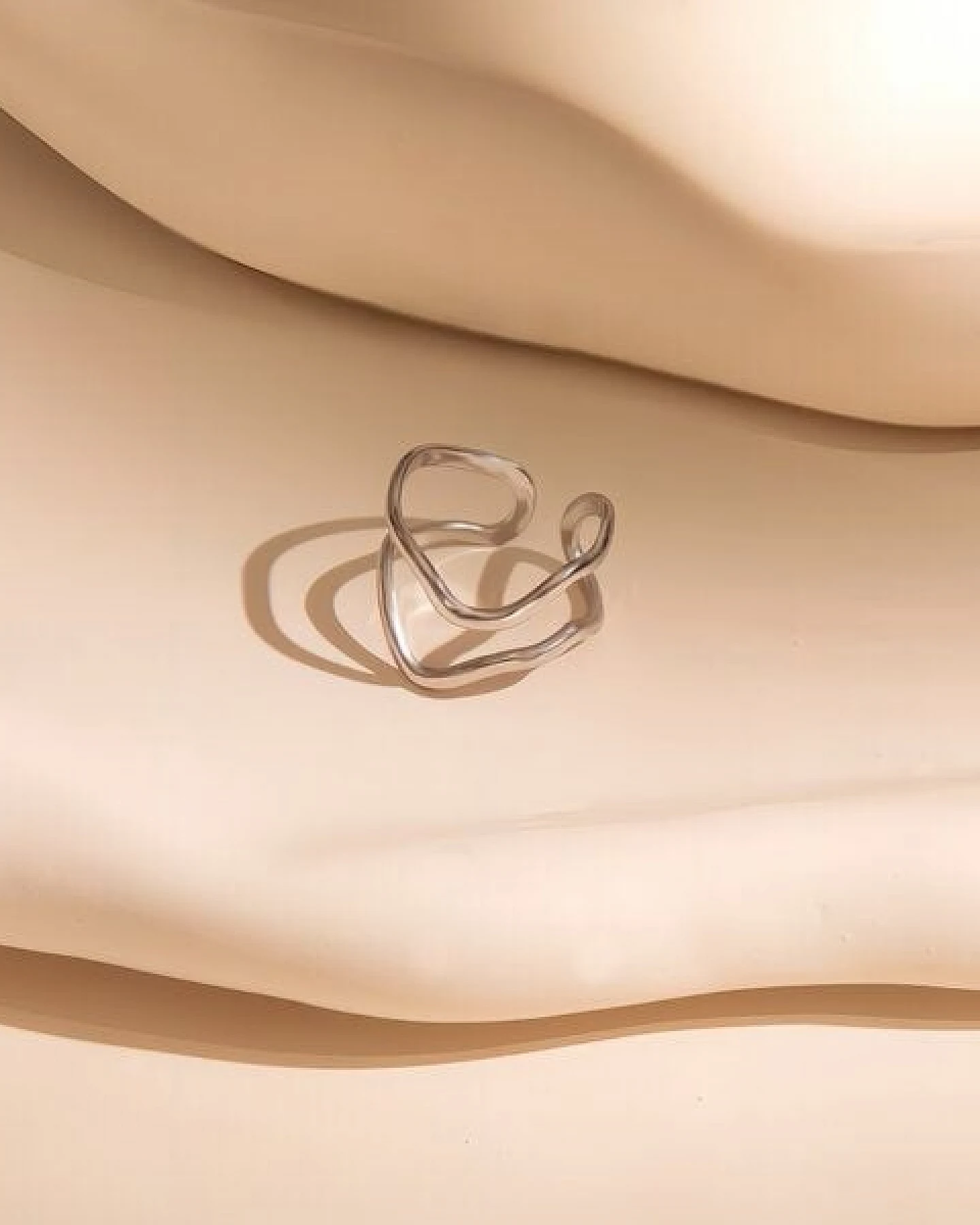 Größenverstellbarer WAVE DOUBLE Ring von Elektropulli – Ansicht 4