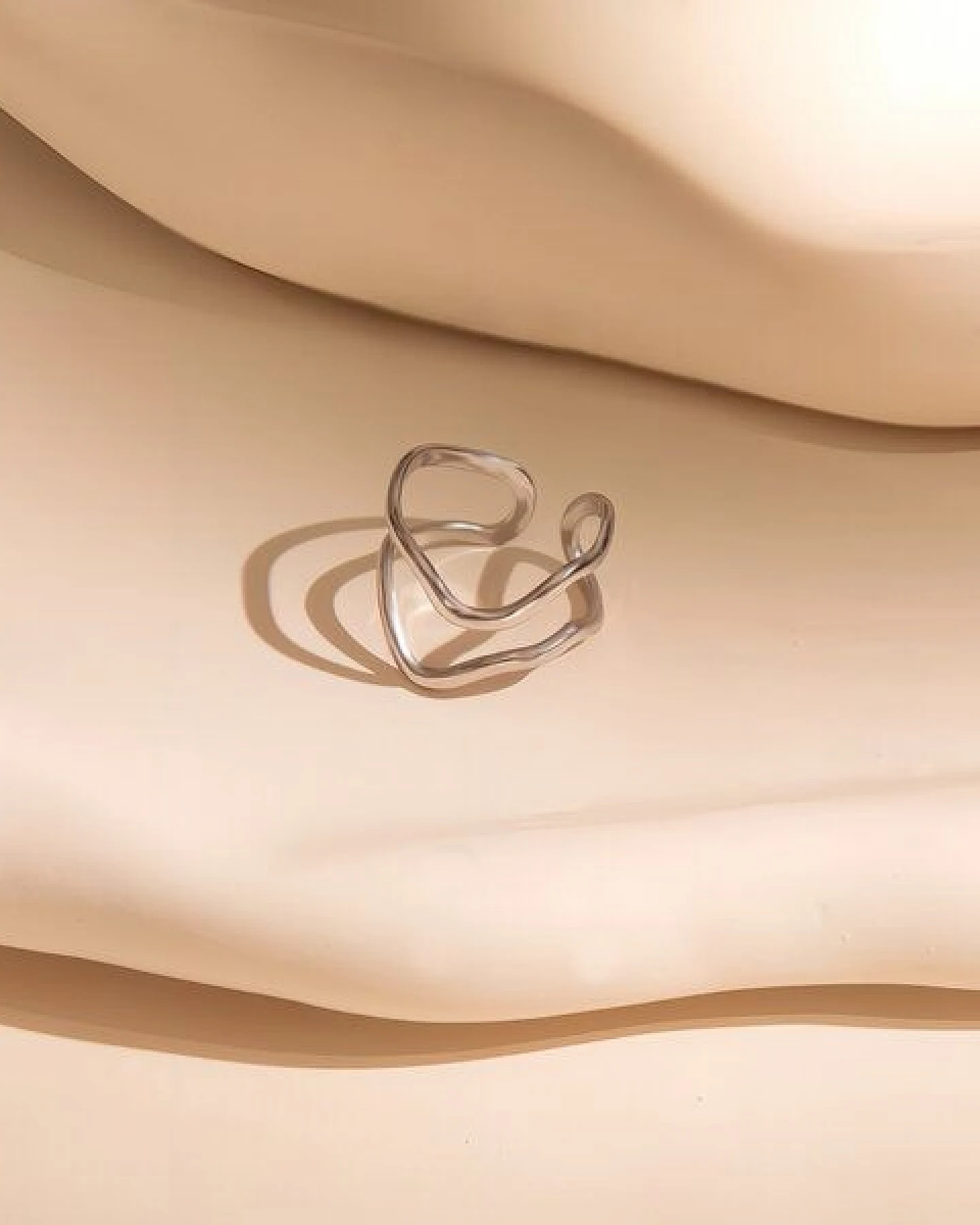 Größenverstellbarer WAVE DOUBLE Ring von Elektropulli – Ansicht 4