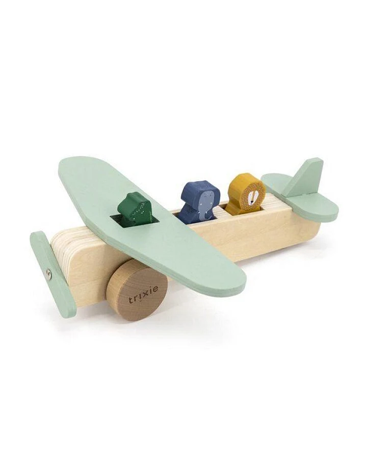 Trixie – WOODEN ANIMAL AIRPLANE – Holzflugzeug mit Tieren