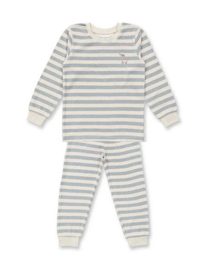 Produktseite: sense-organics Sense Organics Kinder Frottee Ringel Pyjama Bio Baumwolle