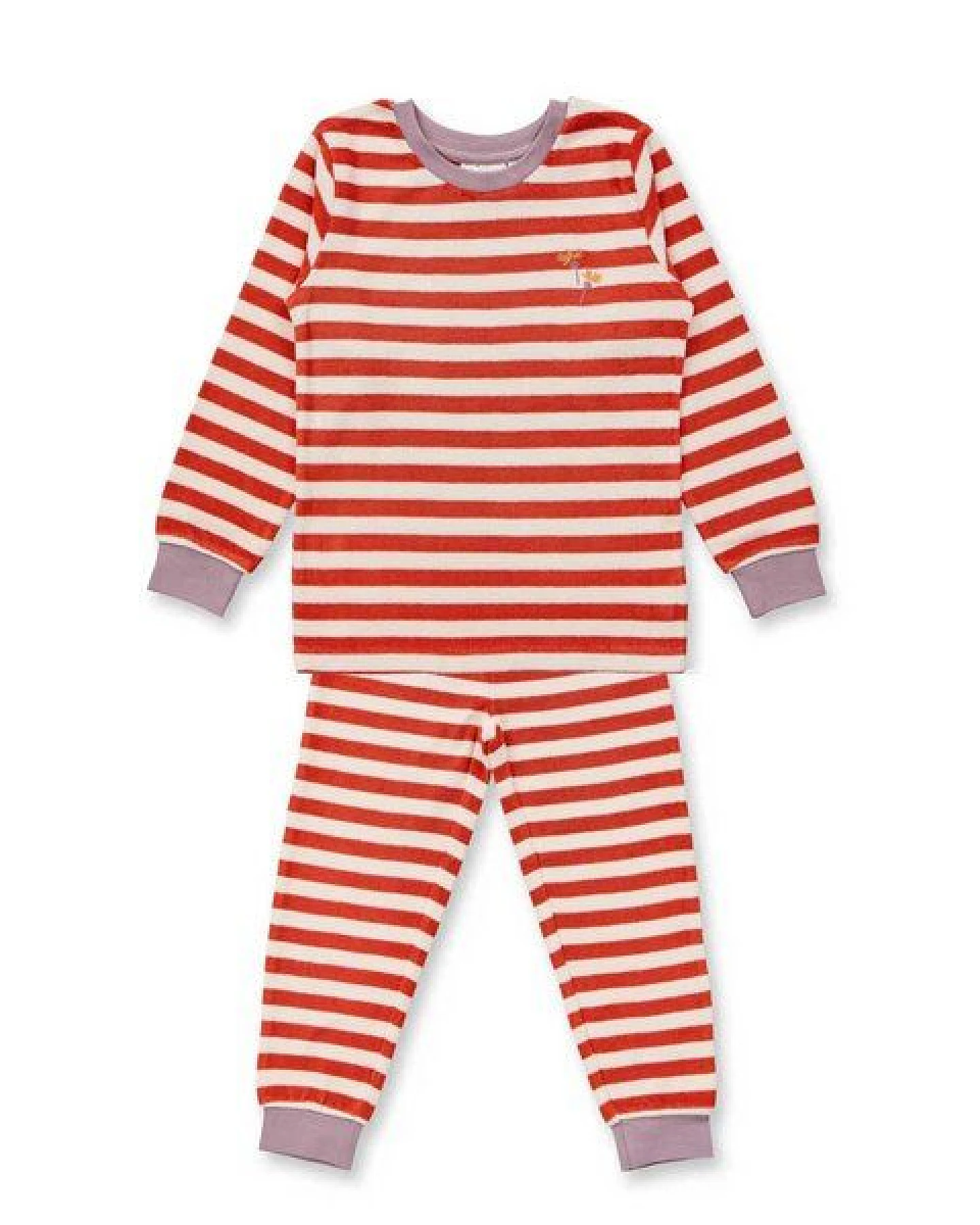 sense-organics Sense Organics Kinder Frottee Ringel Pyjama Bio Baumwolle – Ansicht 2
