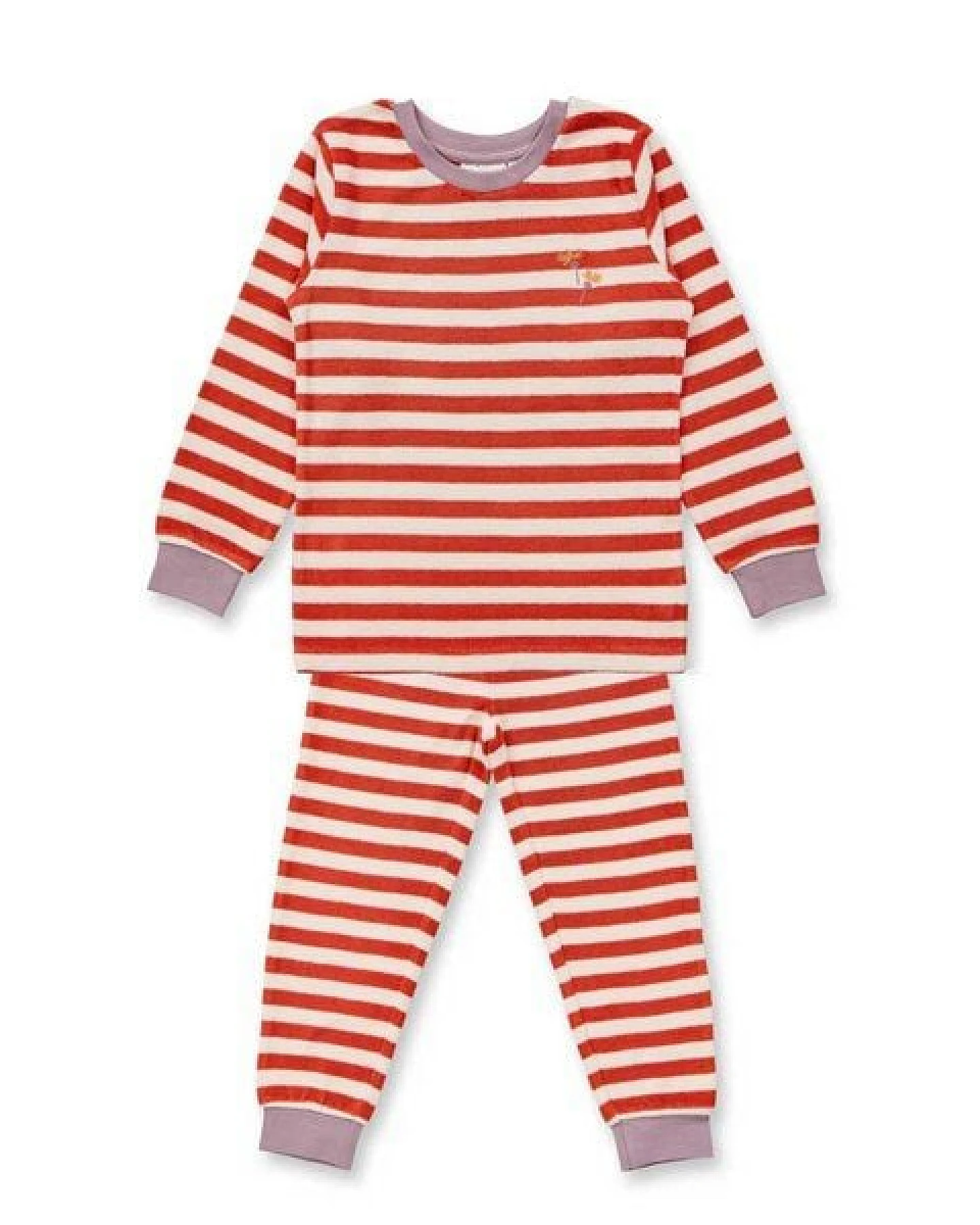 sense-organics Sense Organics Kinder Frottee Ringel Pyjama Bio Baumwolle – Ansicht 2