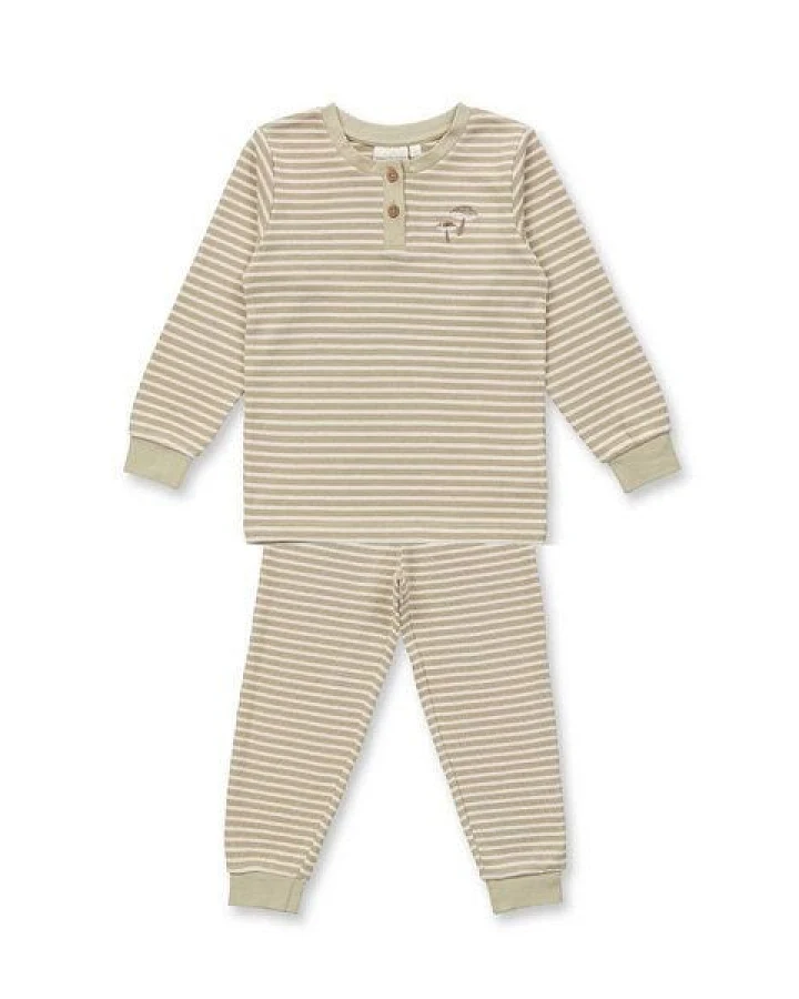 sense-organics Sense Organics Kinder Ringel Pyjama Waffel-Jersey Bio Baumwolle