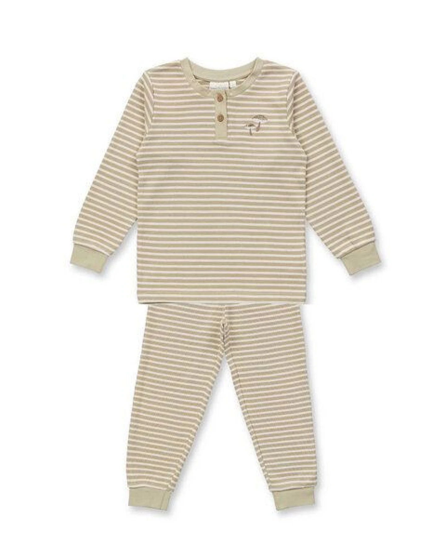 sense-organics Sense Organics Kinder Ringel Pyjama Waffel-Jersey Bio Baumwolle – Ansicht 2