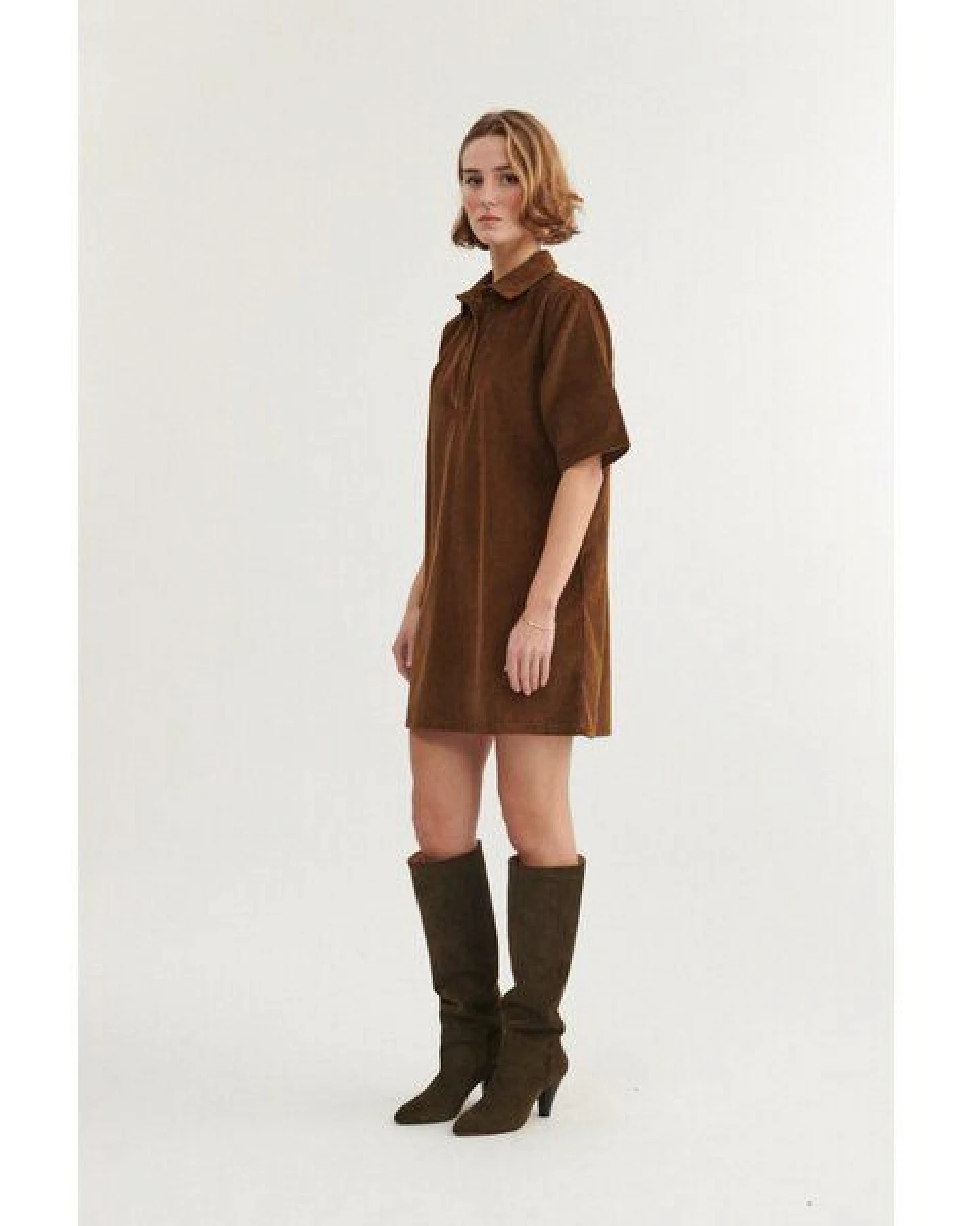 Basic Apparel Polo Cord-Kleid ISA aus Bio-Baumwolle GOTS – Ansicht 2