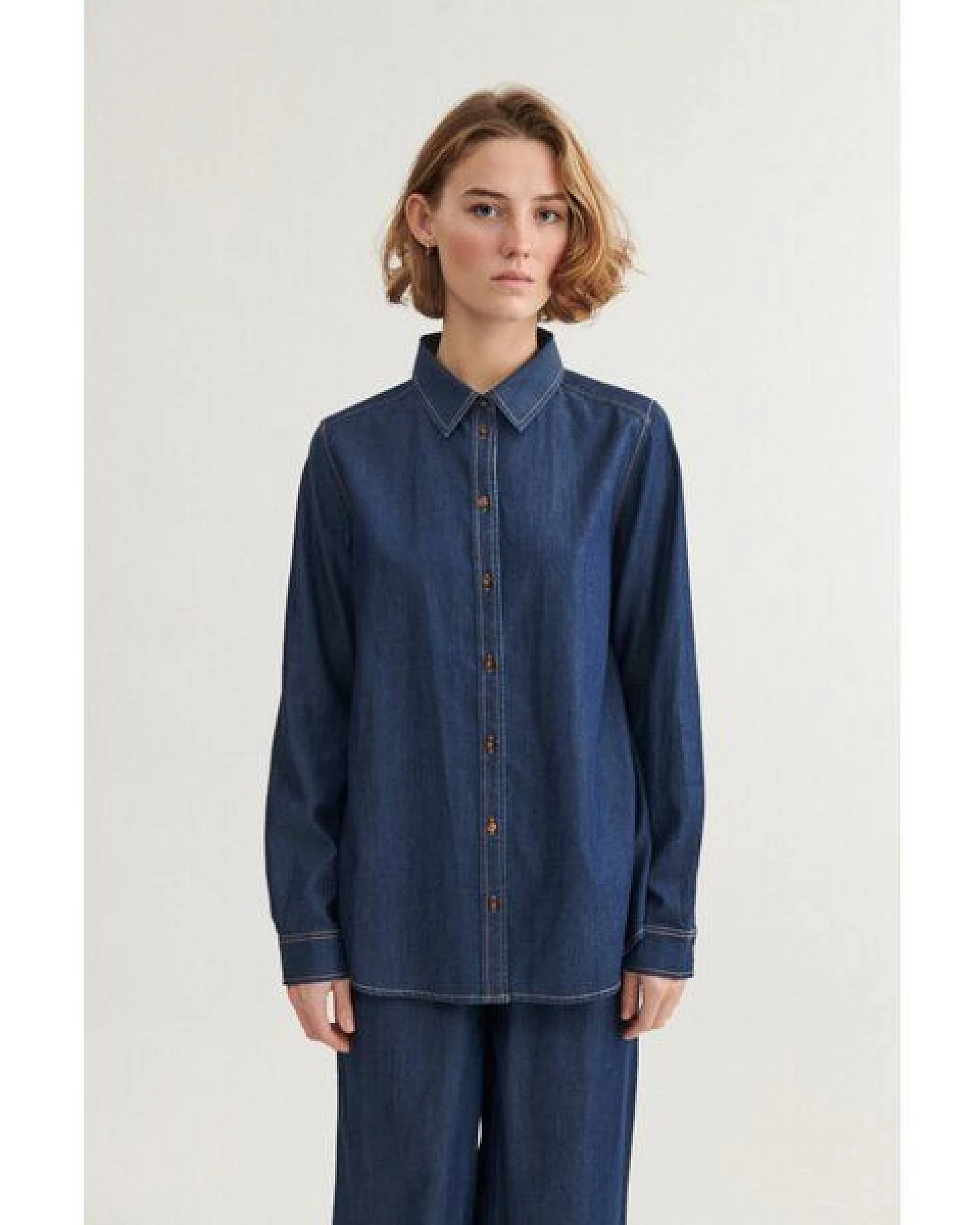 Basic Apparel Denim Blusenshirt BINE aus Tencel – Ansicht 2