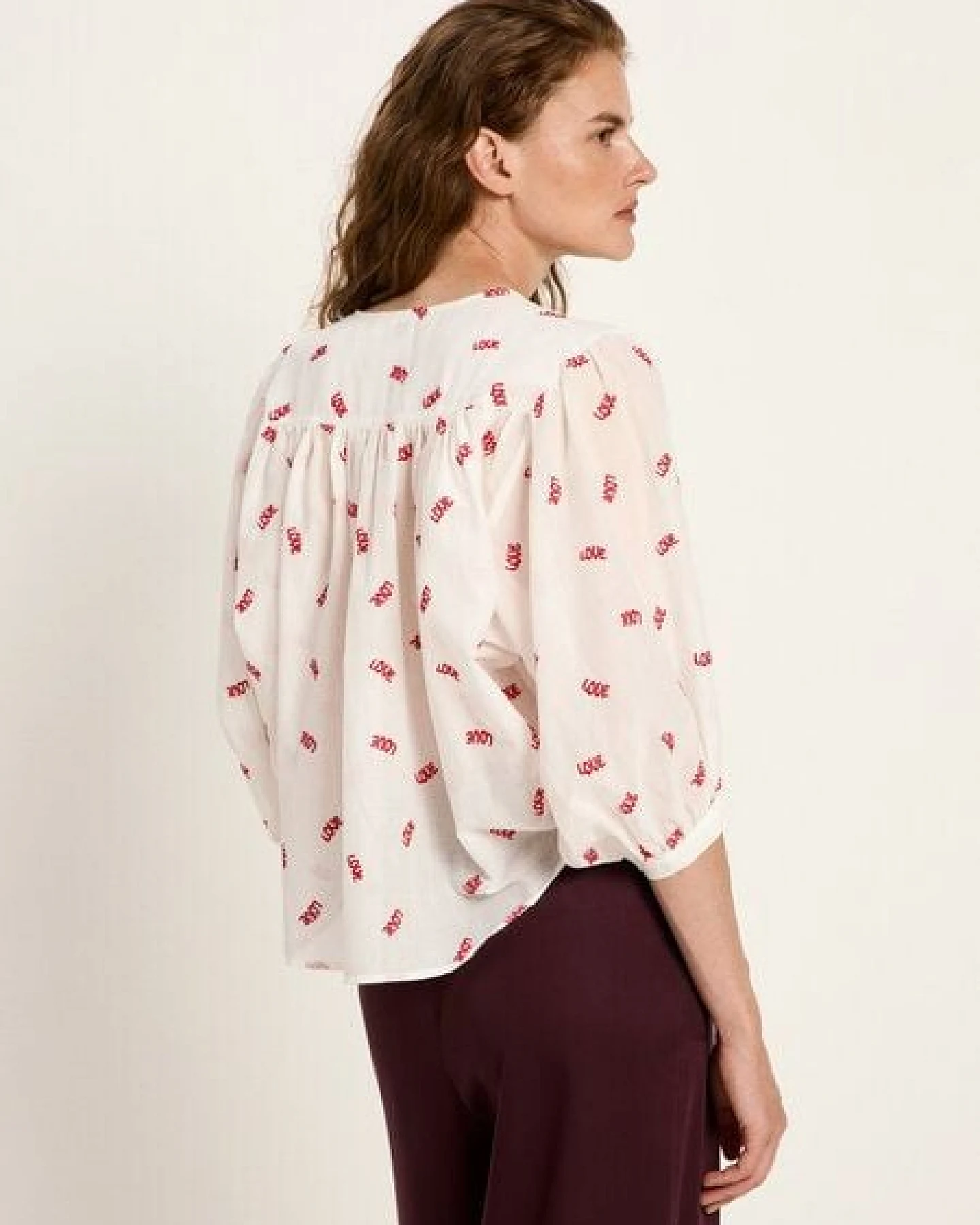 LANIUS Blusenshirt mit Kräuseln – Ansicht 4