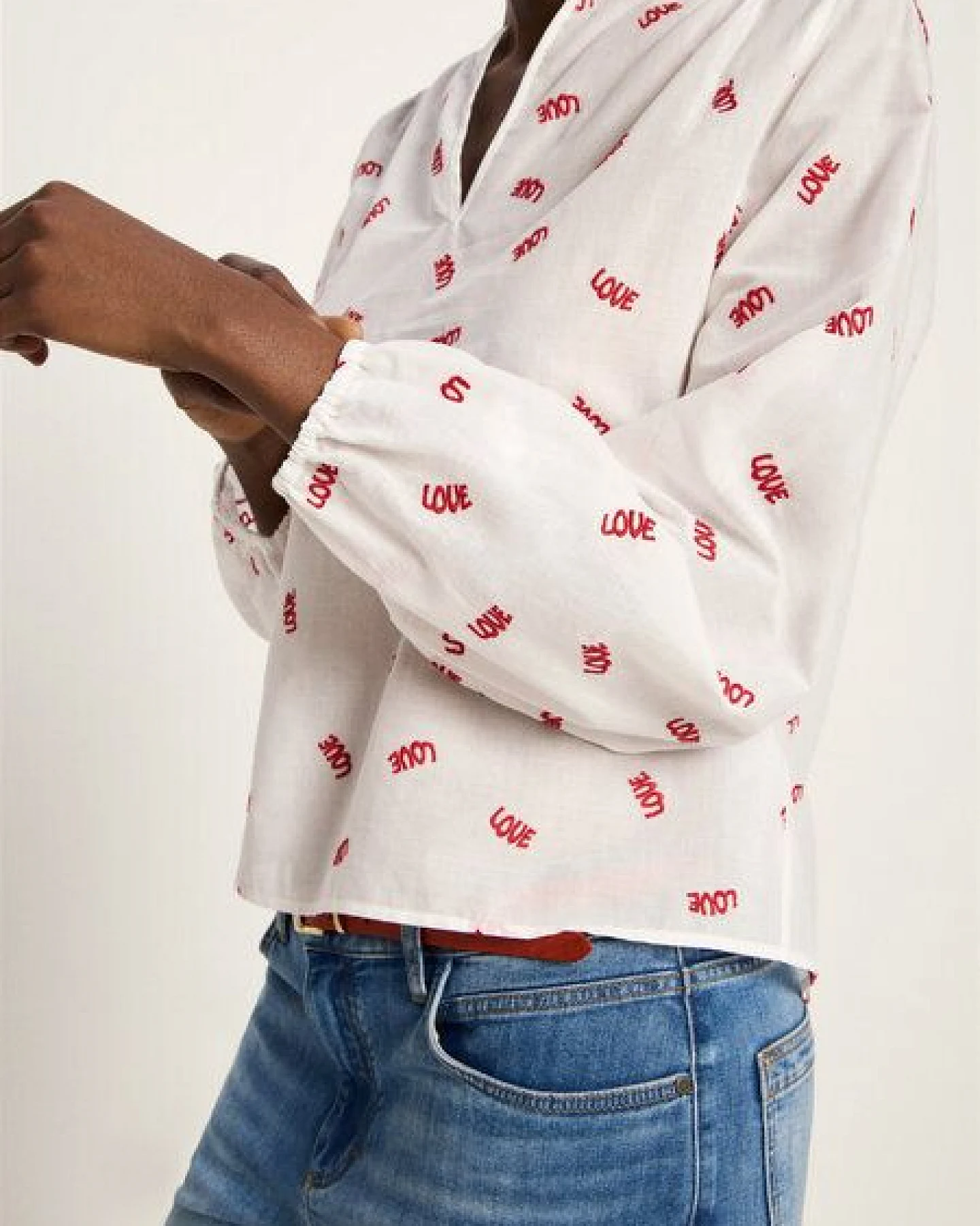 LANIUS Langarmbluse mit Kräuseln – Ansicht 3