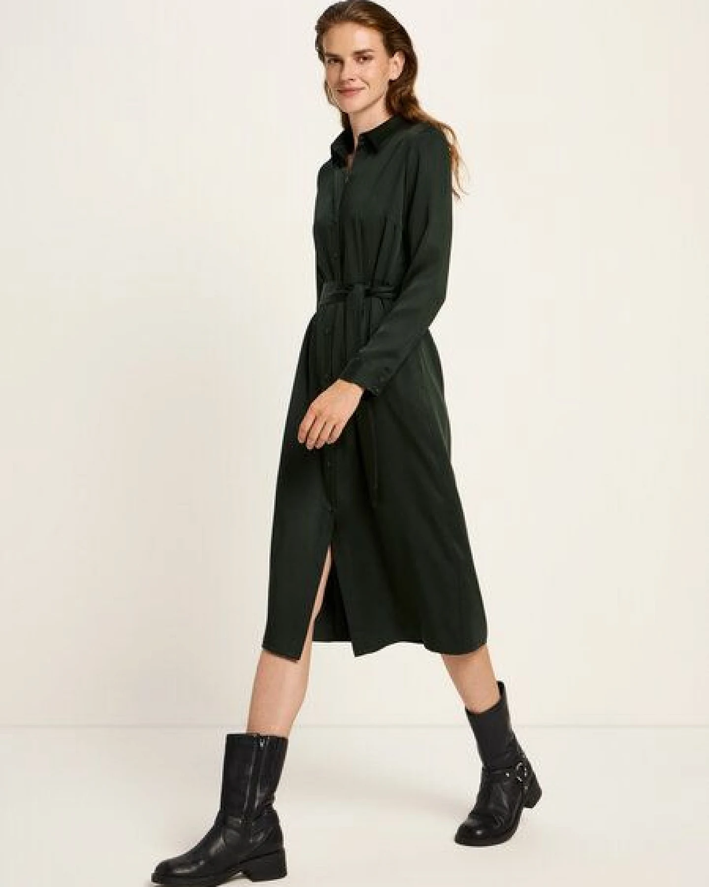 LANIUS Hemdblusenkleid aus TENCEL Lyocell – Ansicht 2