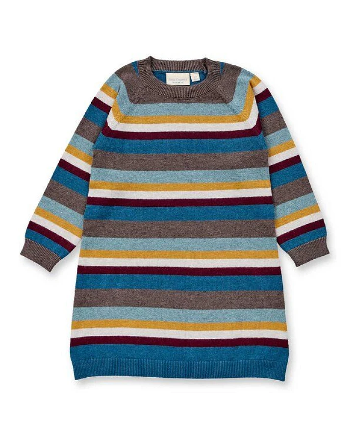 sense-organics Sense Organics Kinder Strickkleid multicolor Ringel Bio Baumwolle
