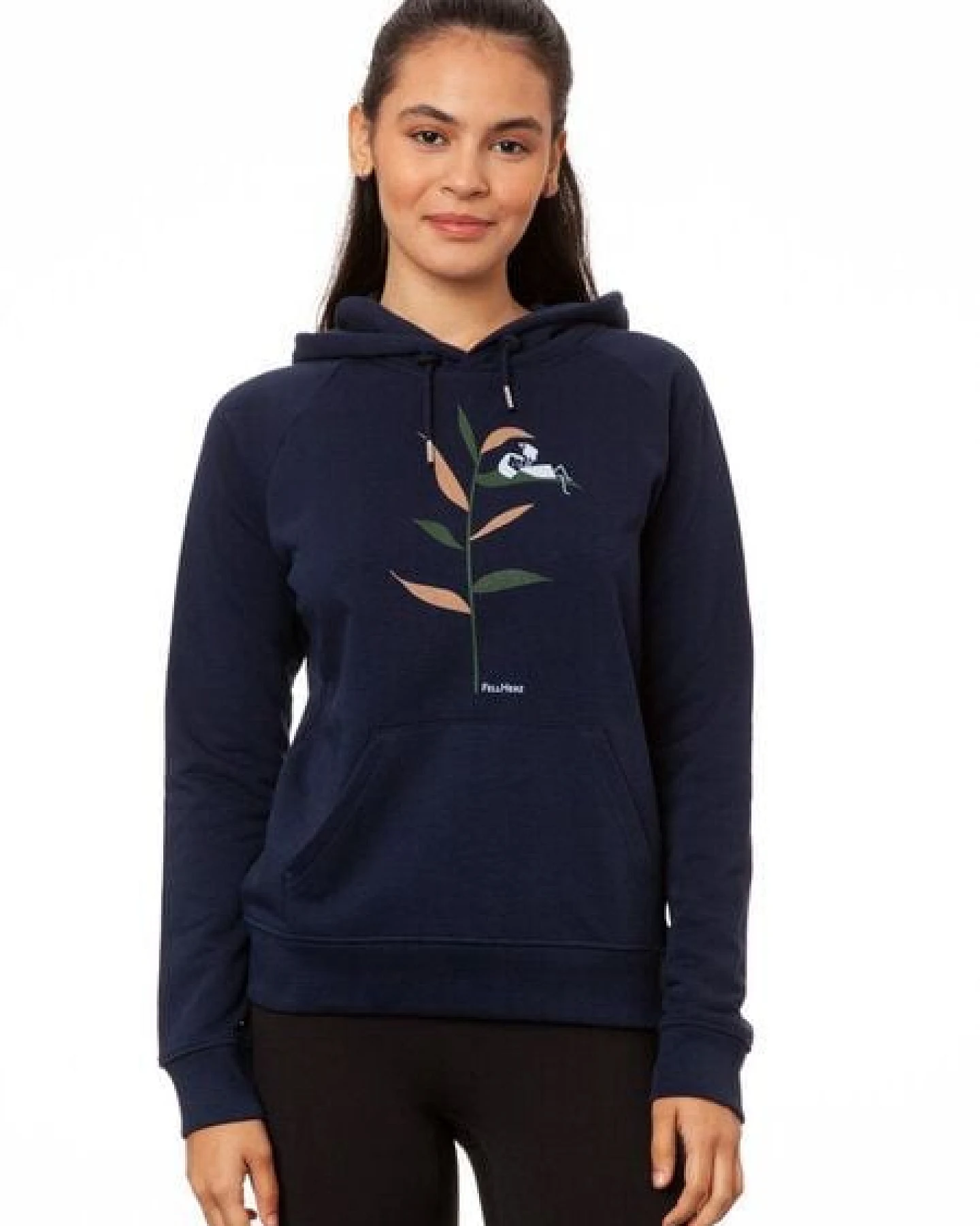 FellHerz Damen Hoodie Booklover navy, Bio Fair und Vegan – Ansicht 2