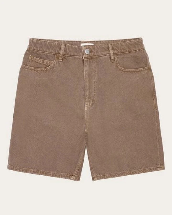 KnowledgeCotton Apparel Flint 5-pocket Raw Twill Shorts - Tiramisu