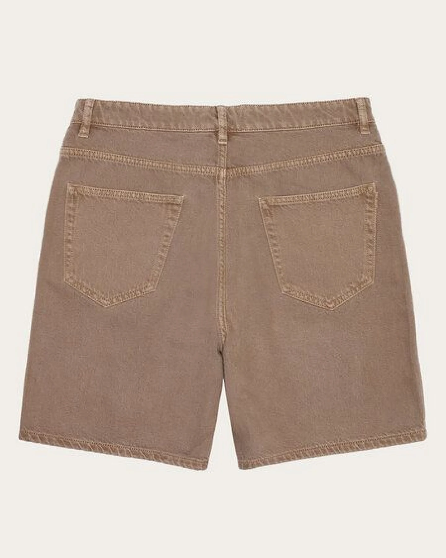 KnowledgeCotton Apparel Flint 5-pocket Raw Twill Shorts - Tiramisu – Ansicht 2