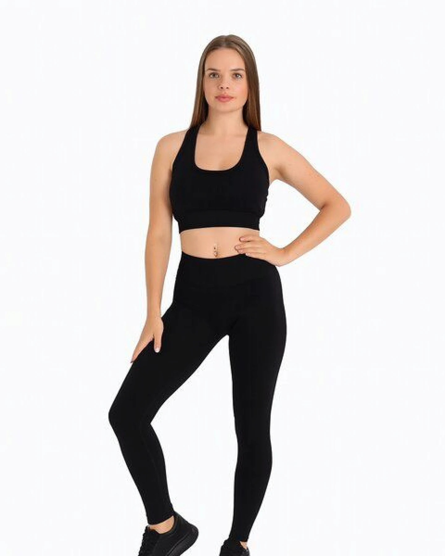 Sport-BH & Leggings –Bruno Barella – einzeln oder als Set, Schwarz, Perfekt für Sport, Fitness, Yoga & Freizeit – Ansicht 2