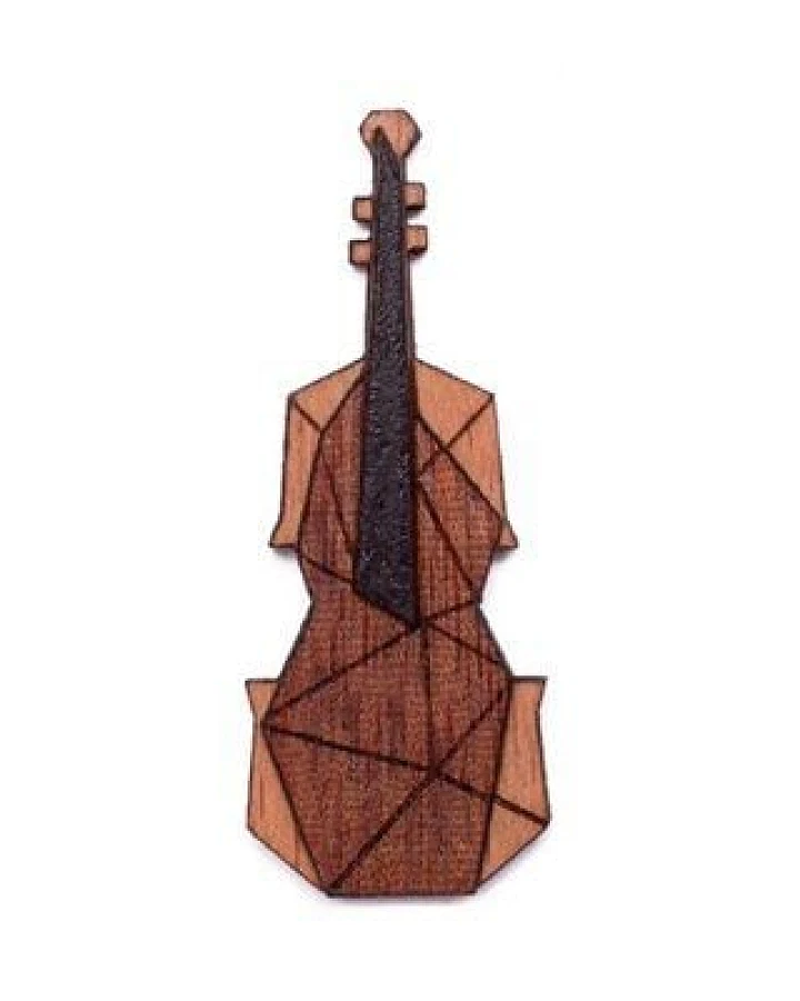 BeWooden Holzbrosche Geige – Violin Brooch