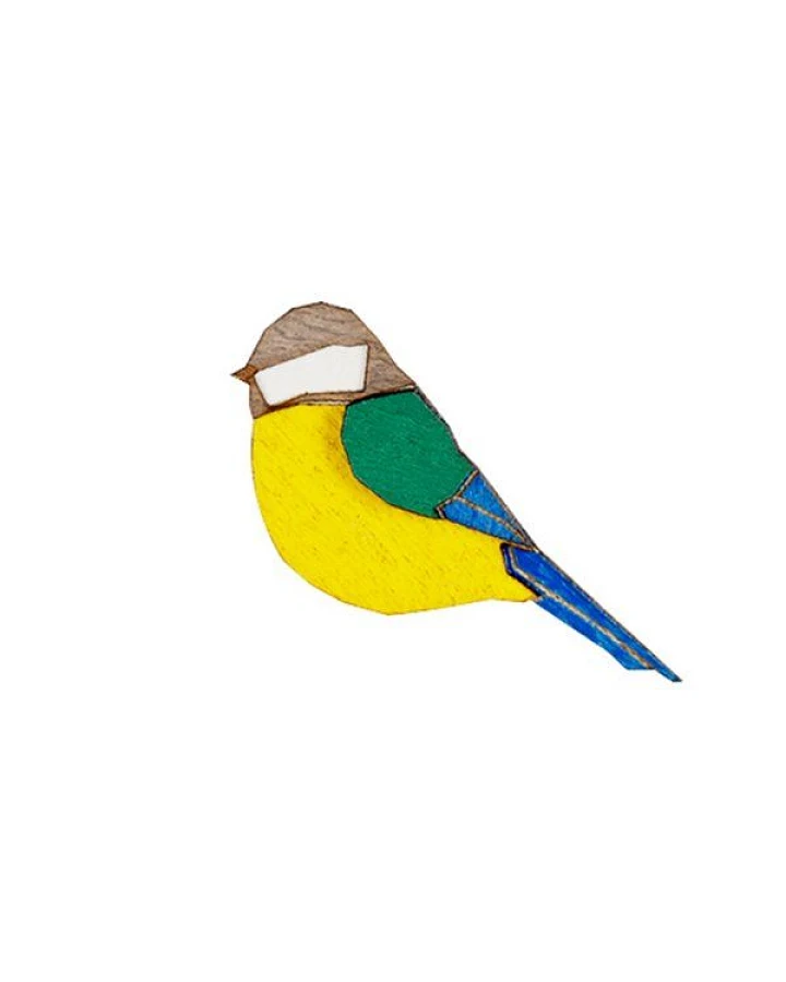 BeWooden Holzbrosche Tit – Vogelbrosche