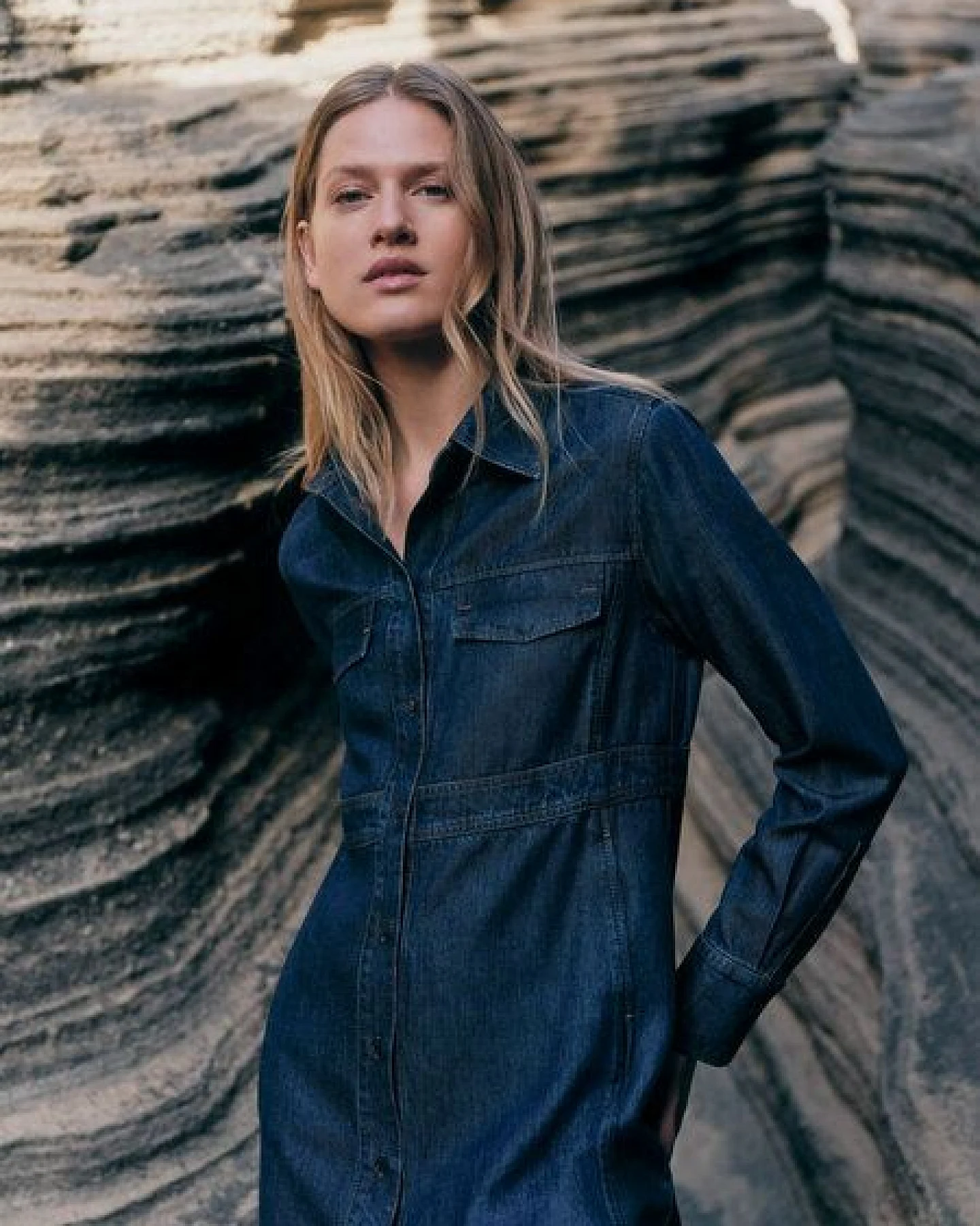 LANIUS Jeans Kleid aus TENCEL – Ansicht 2