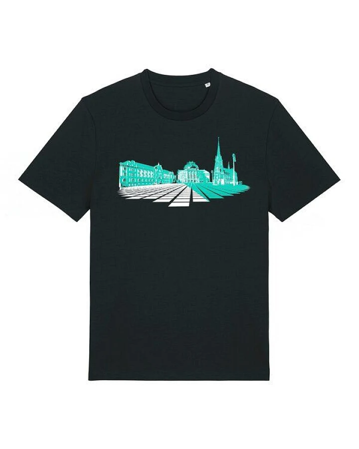 Spangeltangel bedrucktes T-Shirt, Chemnitz, nachhaltig, Stadt, Herren, Damen, Unisex, Biobaumwolle