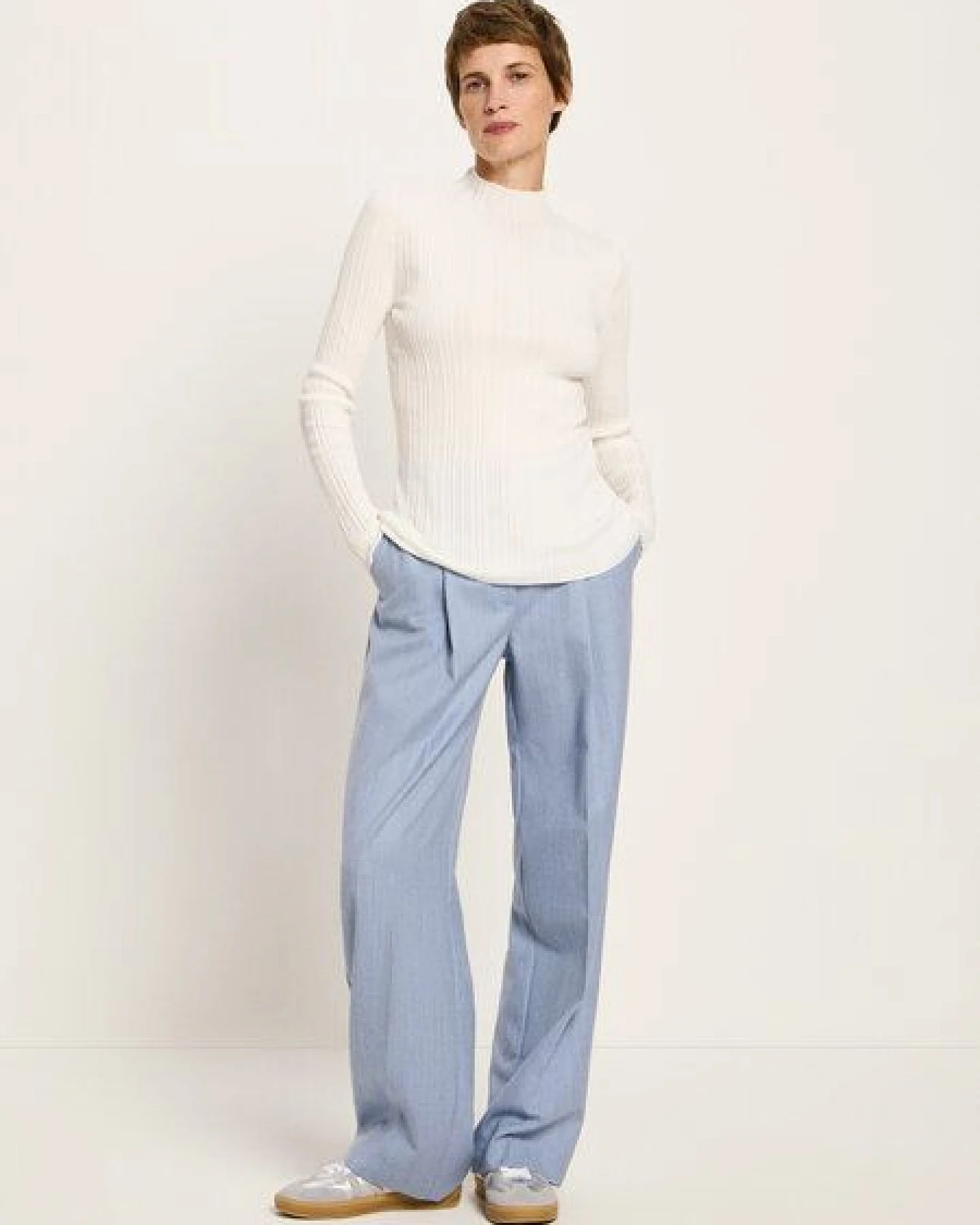 LANIUS Rippenpullover aus Bio-Baumwolle – Ansicht 2