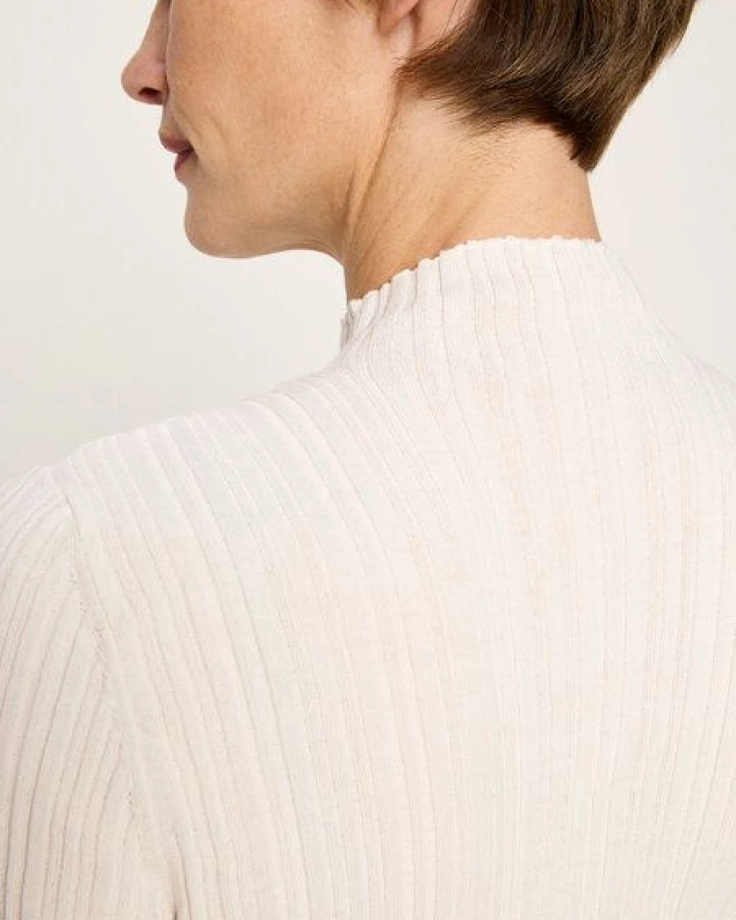 LANIUS Rippenpullover aus Bio-Baumwolle – Ansicht 4
