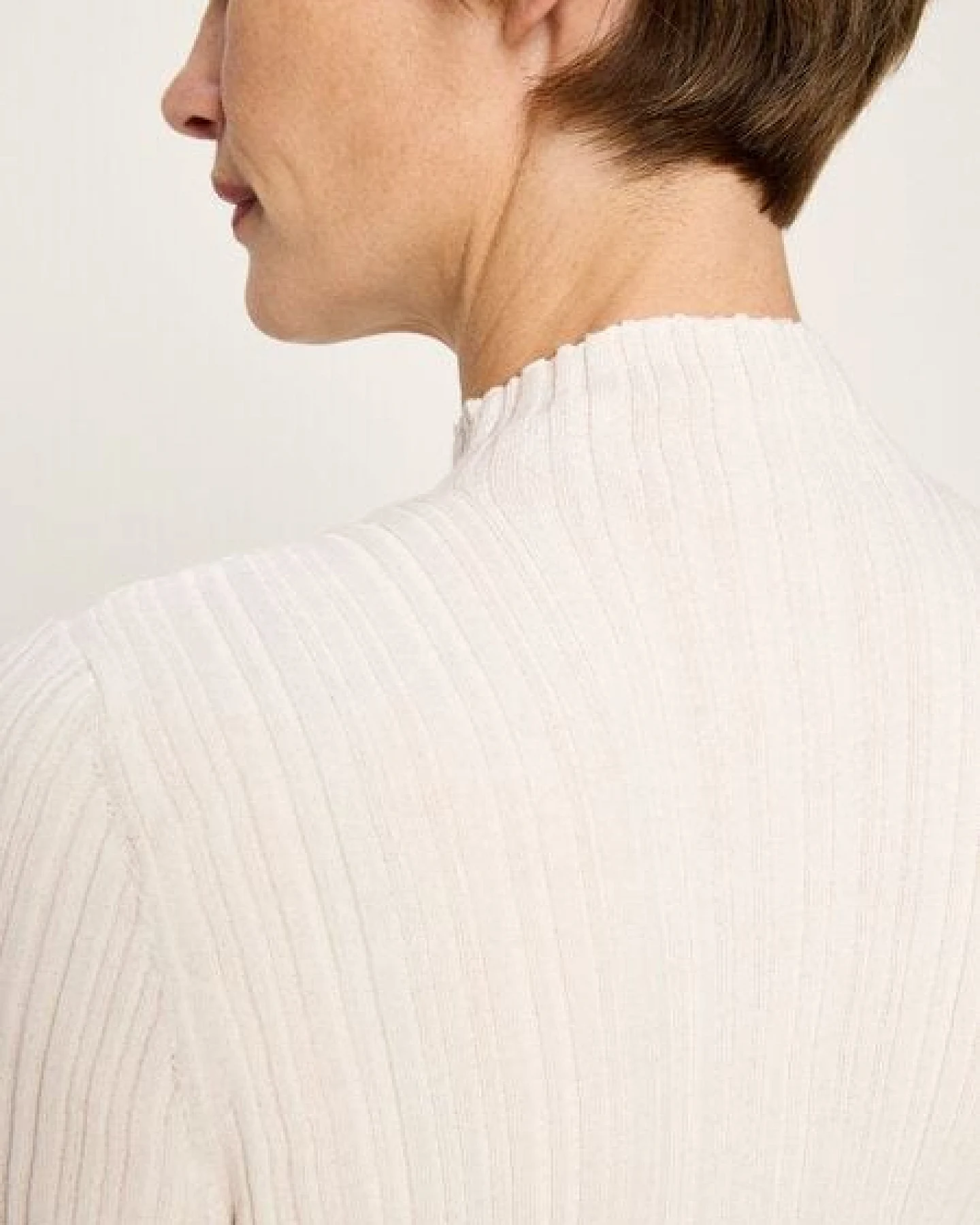 LANIUS Rippenpullover aus Bio-Baumwolle – Ansicht 4