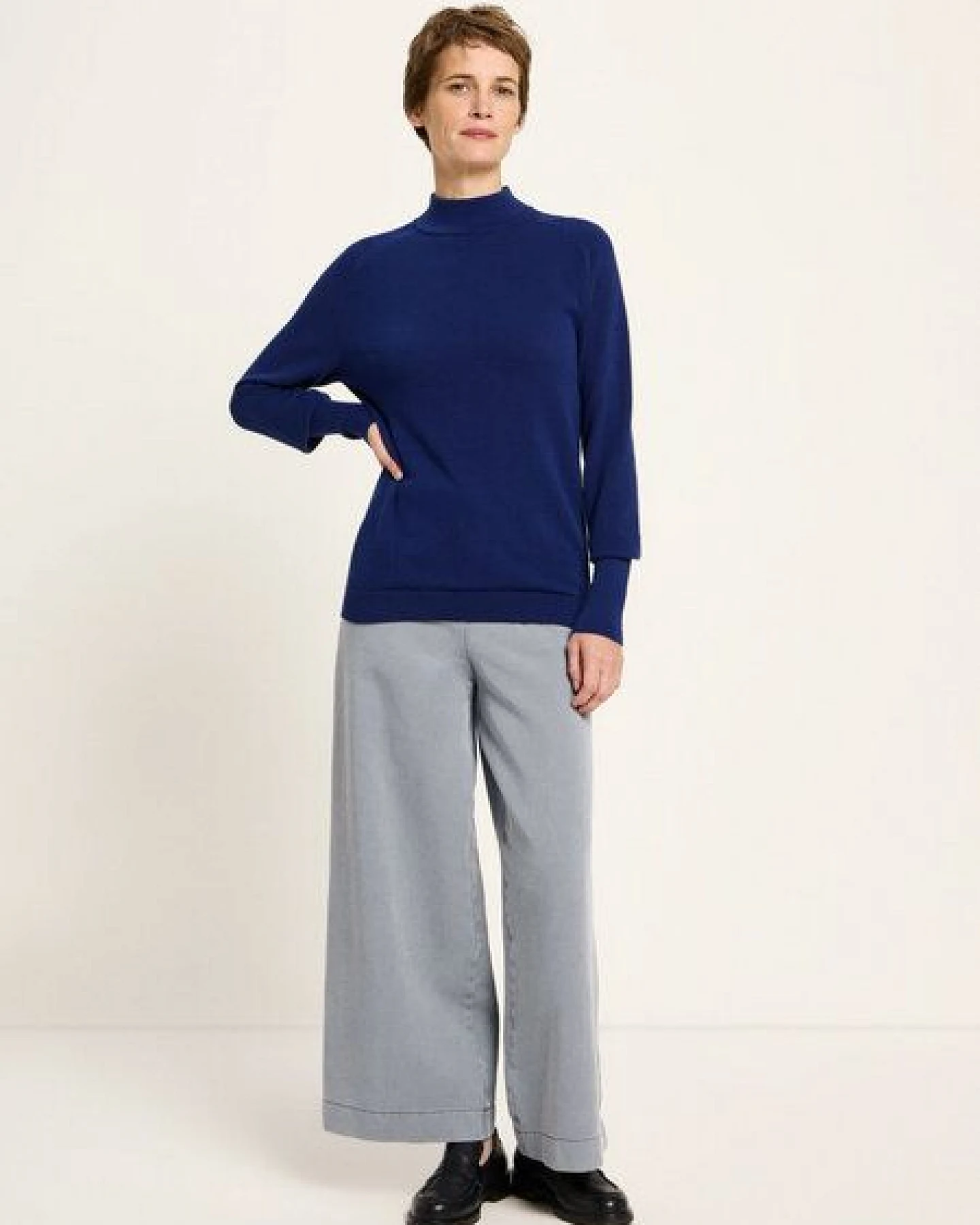 LANIUS Rollkragenpullover aus Bio-Baumwolle – Ansicht 2