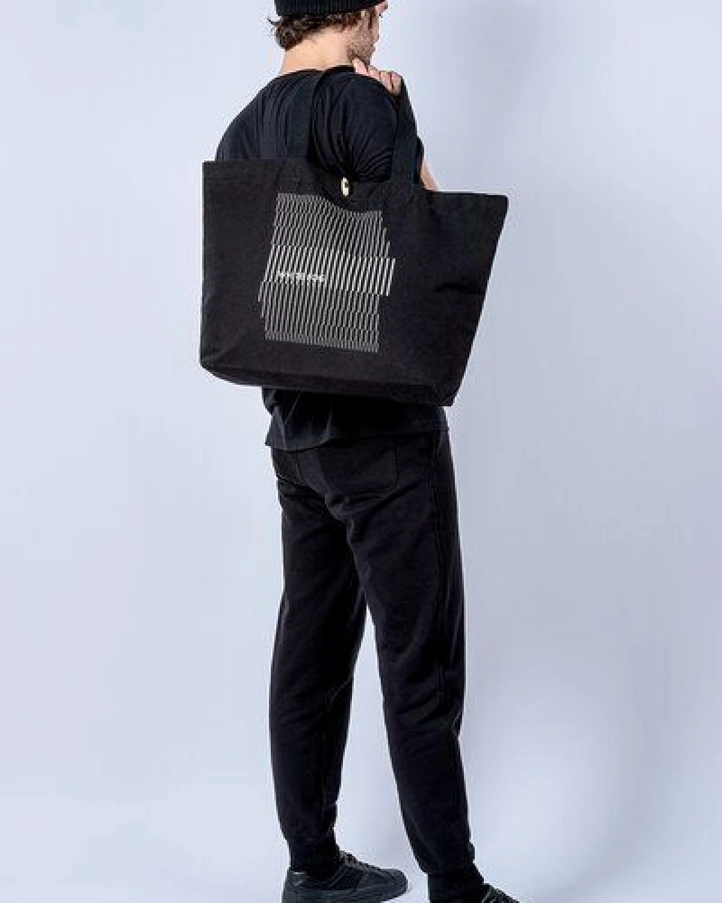 FANTASTIC REALITY STUDIOS WHITE FOG LARGE CANVAS TOTE – Bio-Baumwolle, Unisex – Ansicht 2
