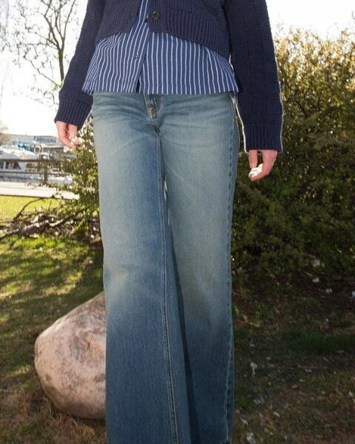 Nudie Jeans Wide Heidi Jeans - Summer Shadow