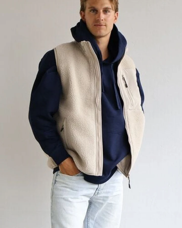 Kultgut New Recycling Generation - Kuschelige Sherpa Fleeceweste / With Love