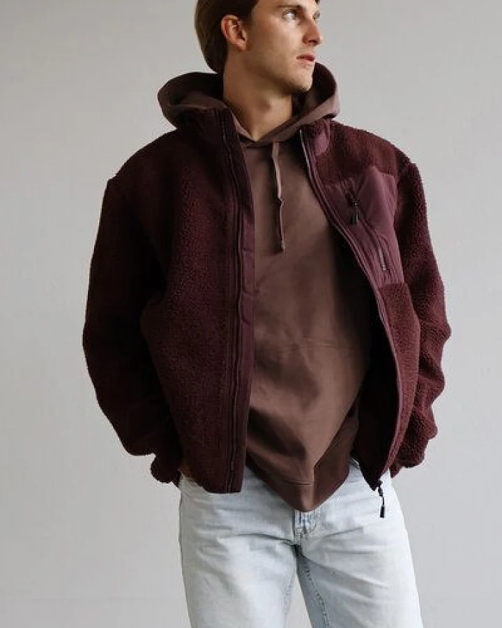 Kultgut PRE-Order- New Recycling Generation - Kuschelige Sherpa Fleecejacke / With Love