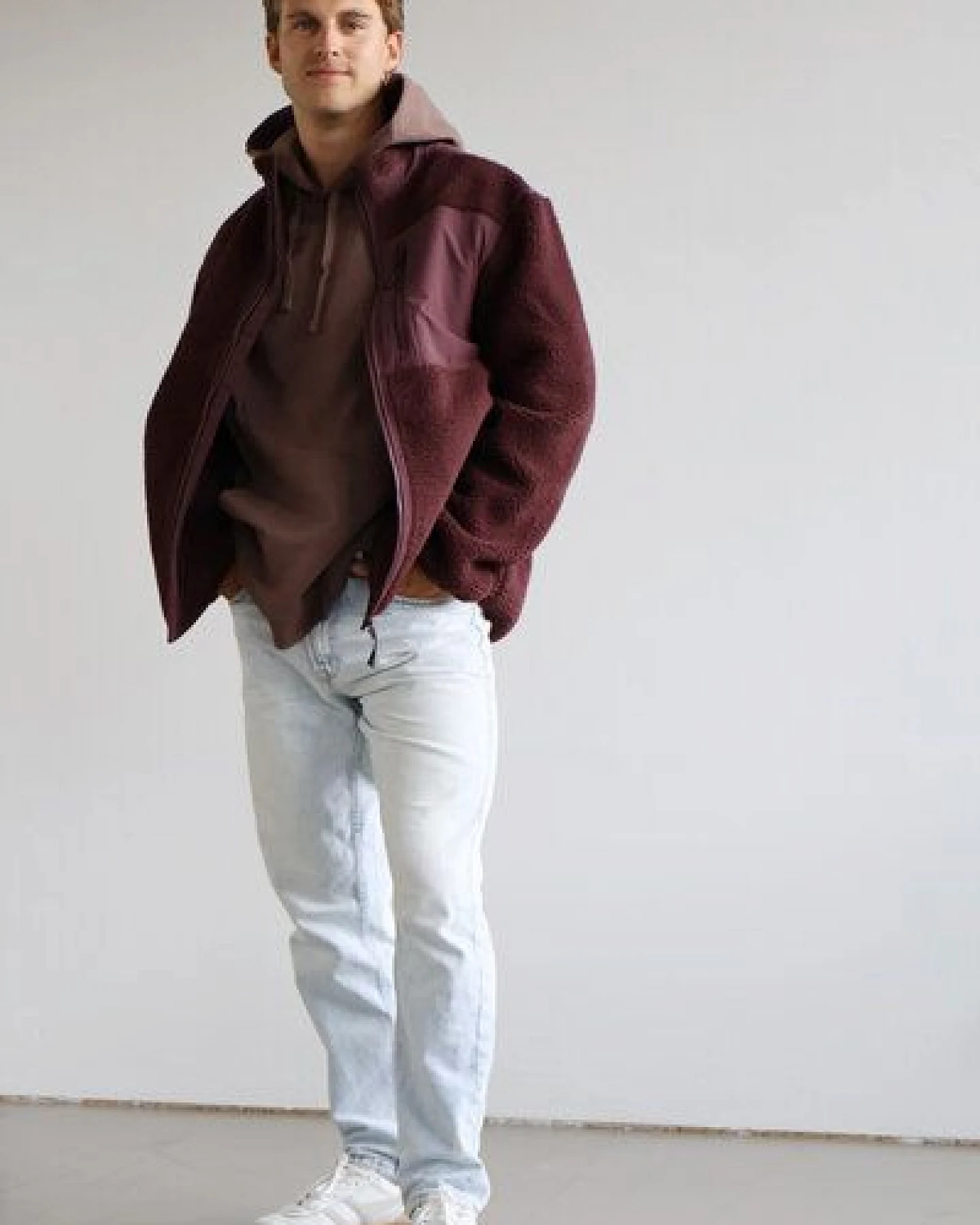 Kultgut PRE-Order- New Recycling Generation - Kuschelige Sherpa Fleecejacke / With Love – Ansicht 2