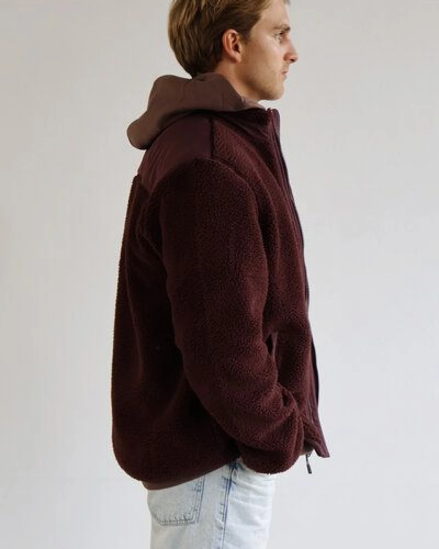Kultgut PRE-Order- New Recycling Generation - Kuschelige Sherpa Fleecejacke / With Love – Ansicht 3