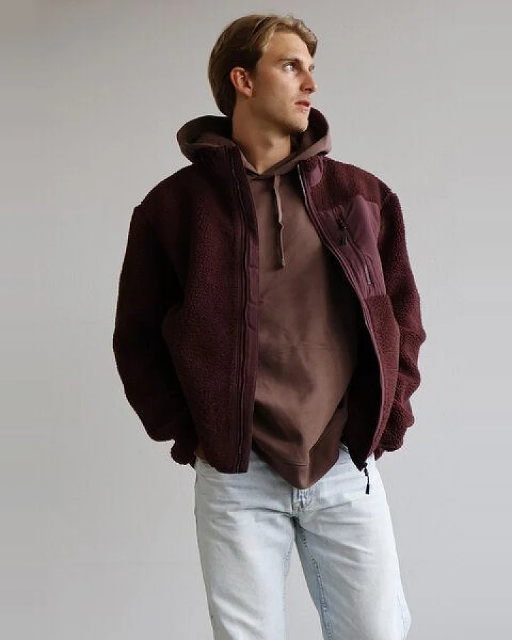 Kultgut PRE-Order- New Recycling Generation - Kuschelige Sherpa Fleecejacke / With Love