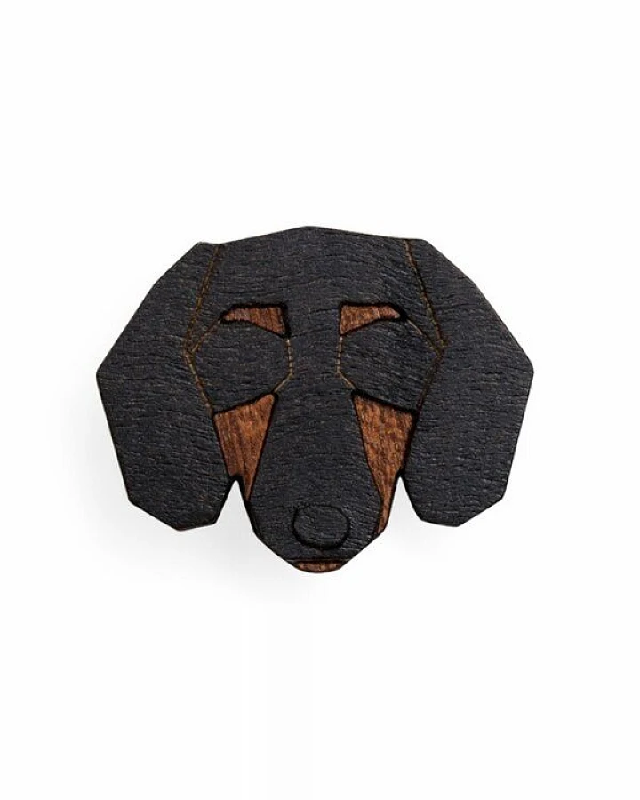 BeWooden Dachshund Holzbrosche – handgefertigter, nachhaltiger Schmuck aus Holz