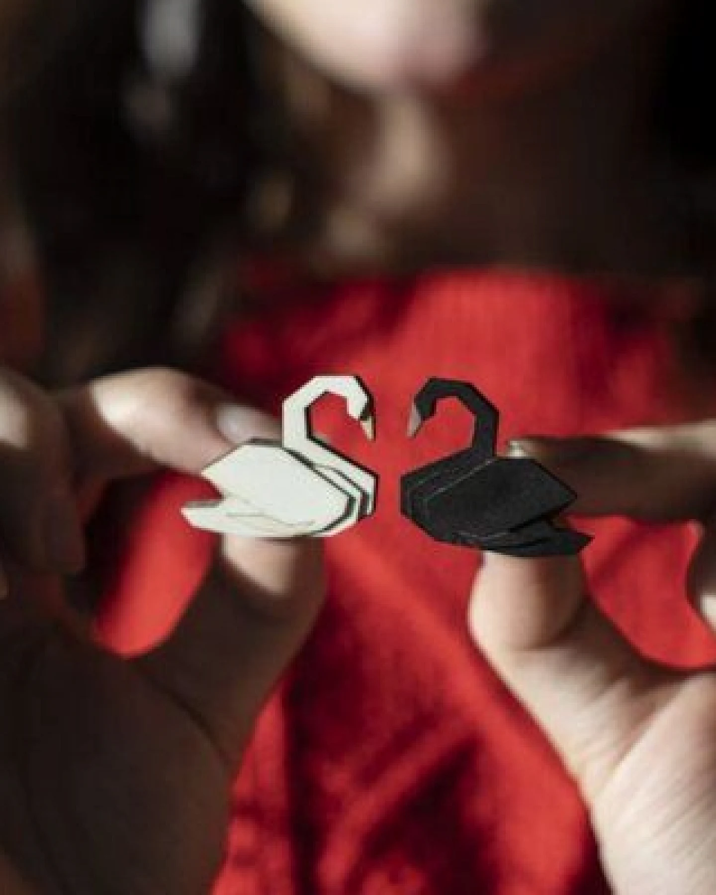 BeWooden Holzbrosche Black Swan – handgefertigter, nachhaltiger Schmuck aus Holz – Ansicht 2