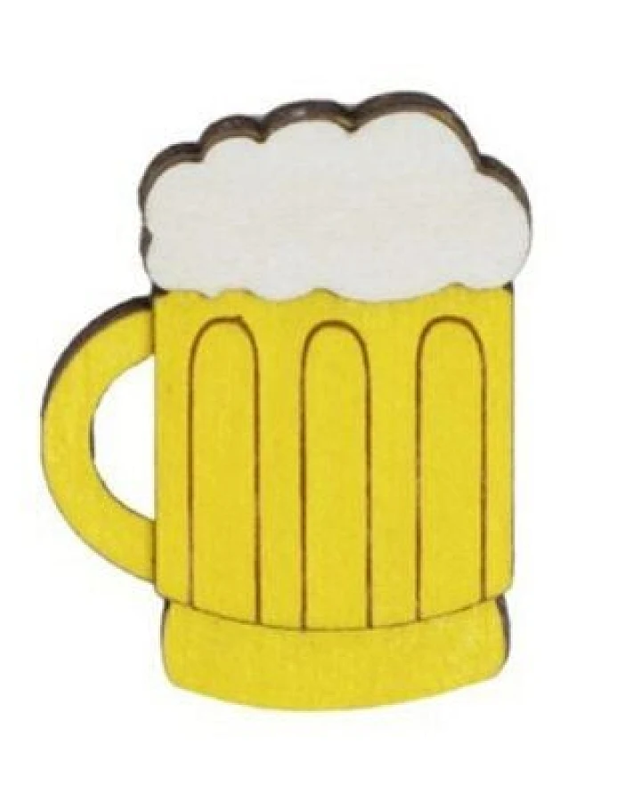 BeWooden Holzbrosche Beer Brooch – Handgefertigter Schmuck aus Holz